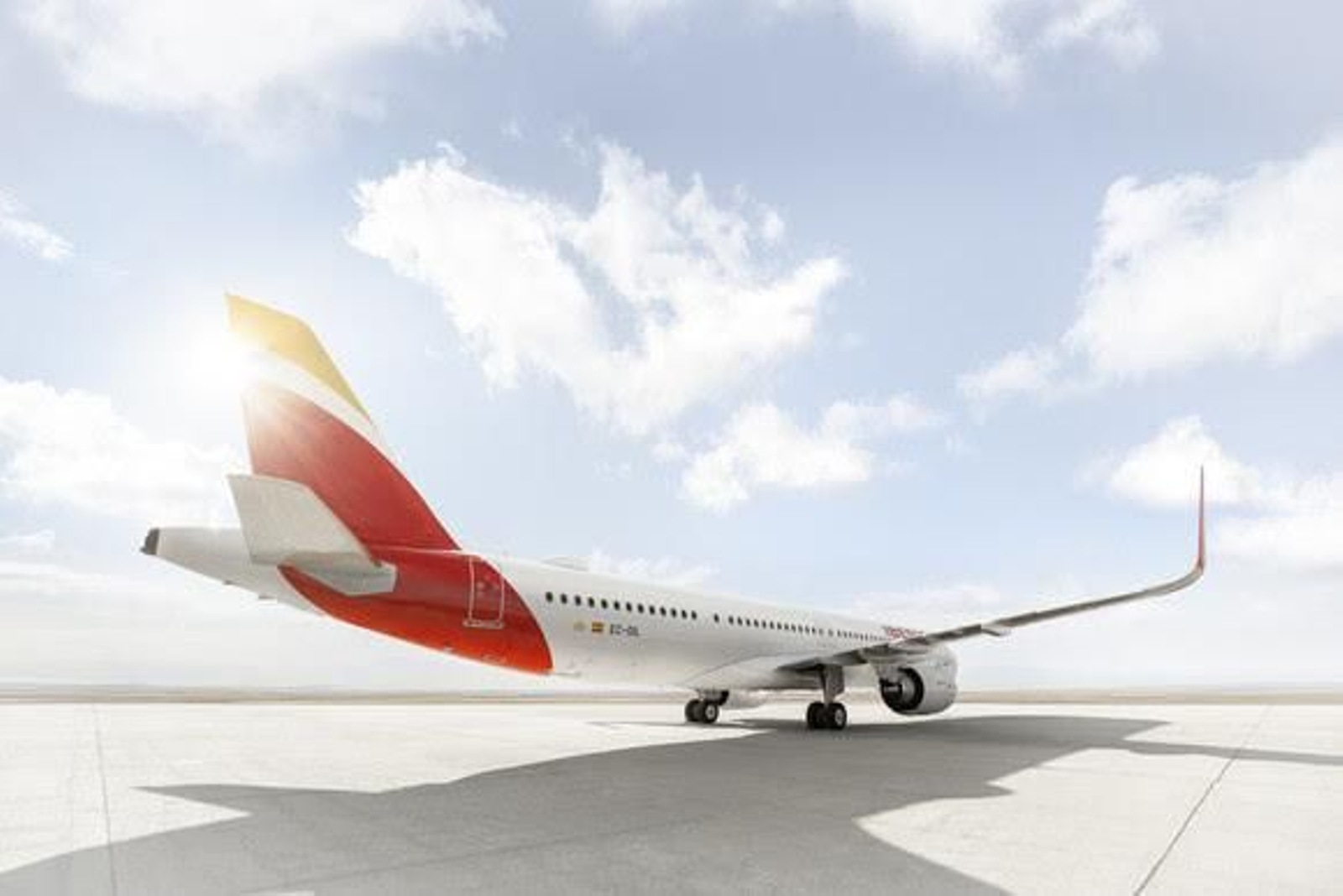 Un avión de Iberia a punto de despegar