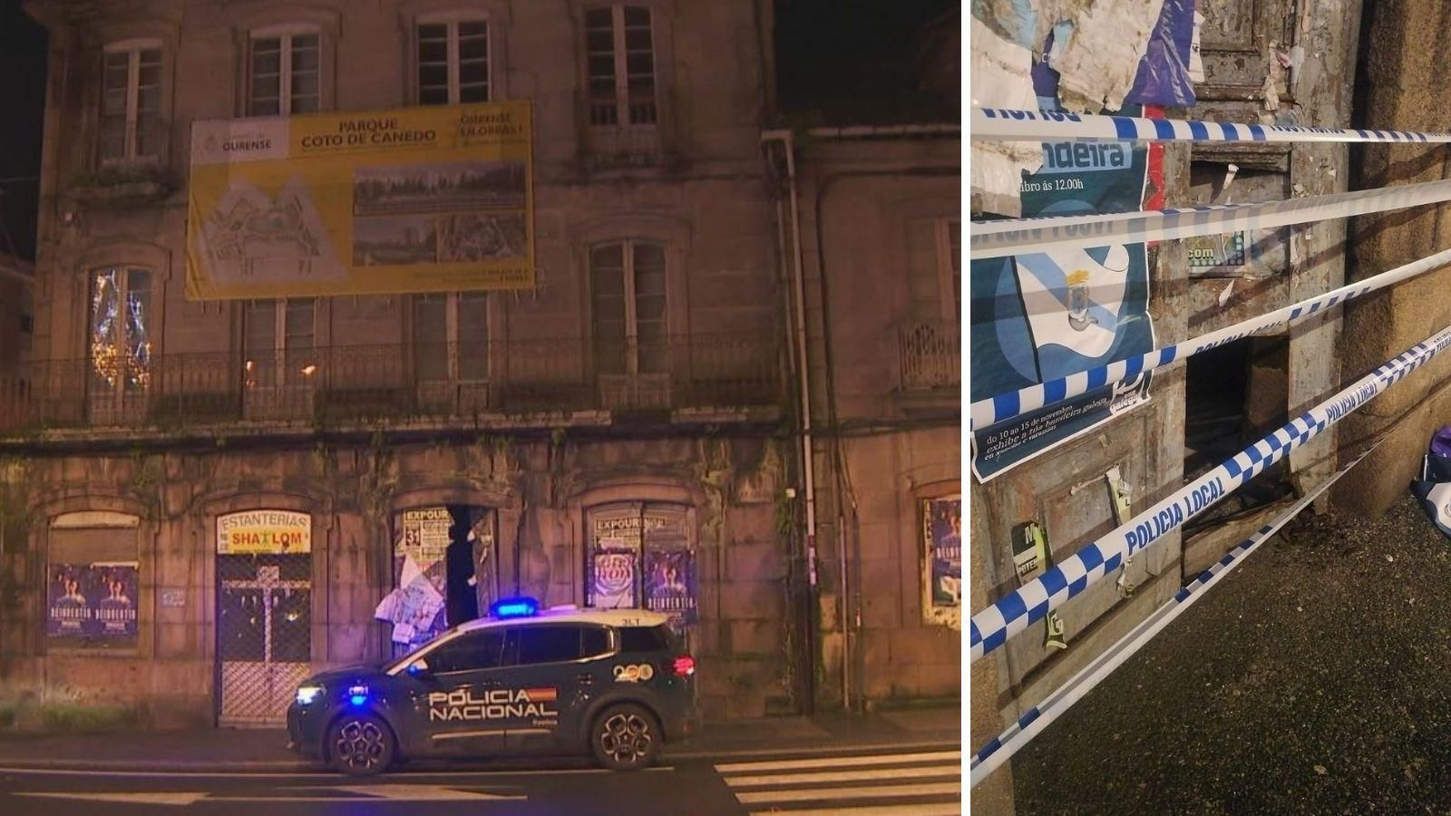 El edificio abandonado en el que apareció el fallecido