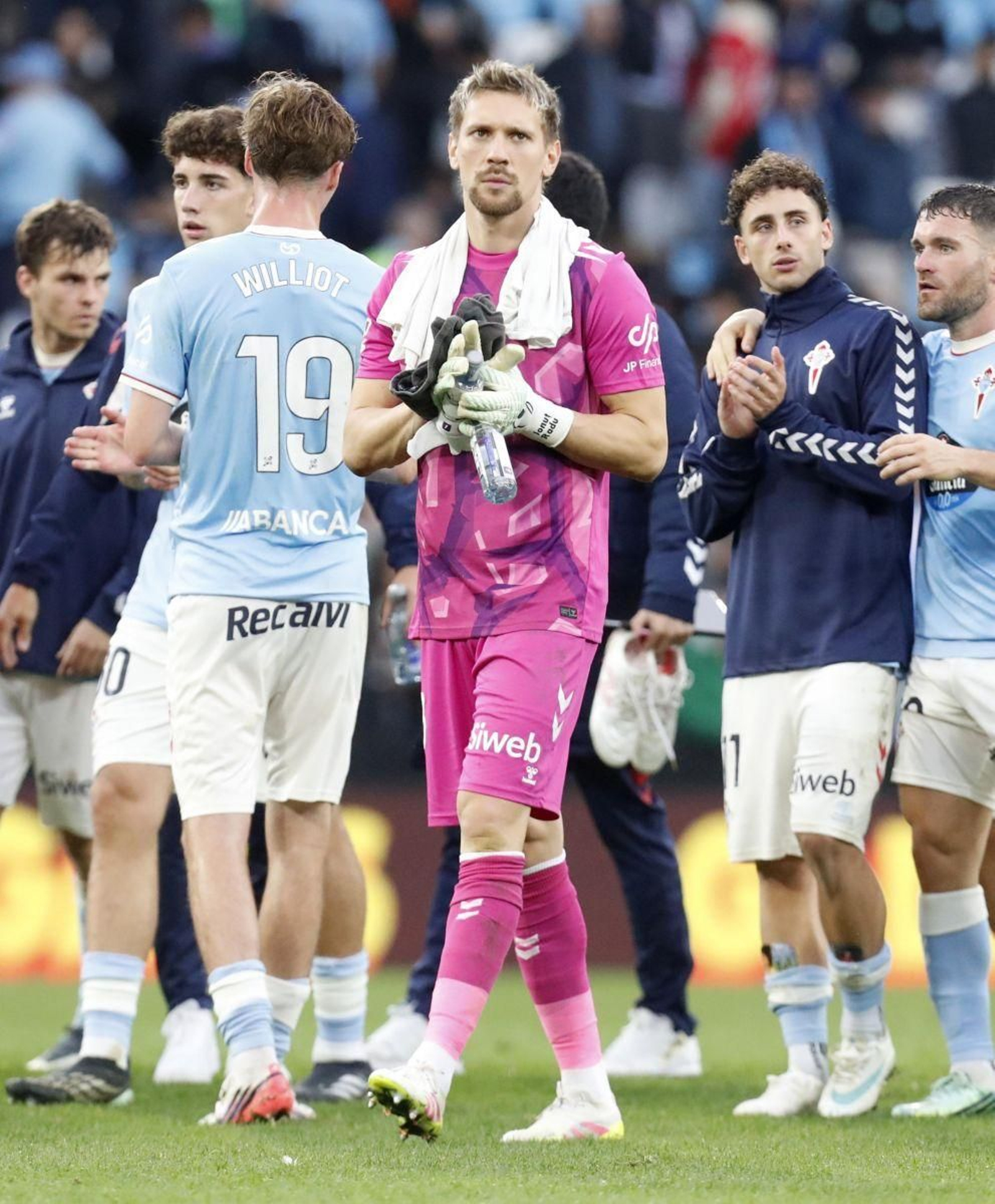 Ionut Radu, portero del Celta, tras el empate del pasado domingo en Balaídos ante el Betis.