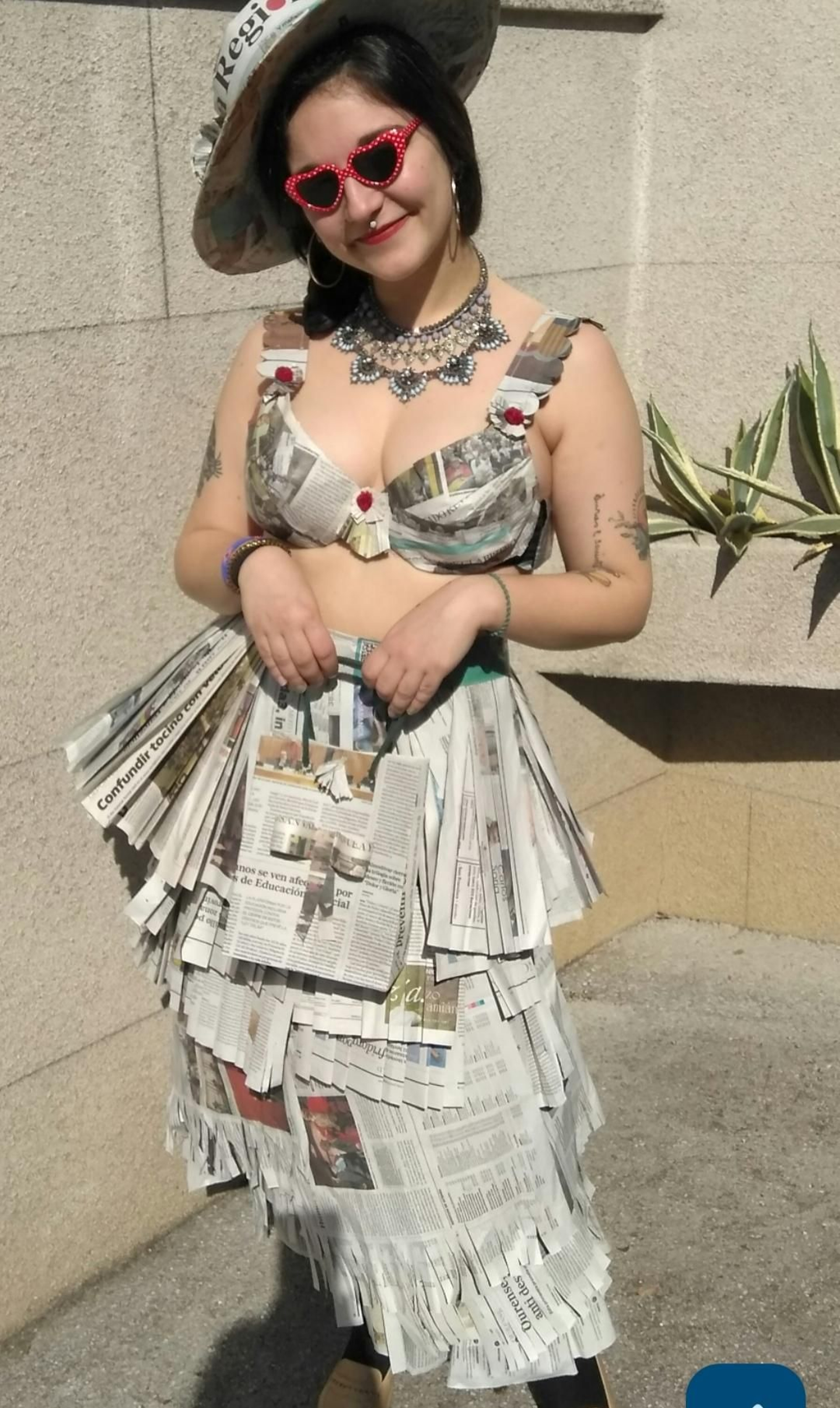 Un disfraz de impresión de Ana Isabel Rodríguez Vázquez en Ourense.