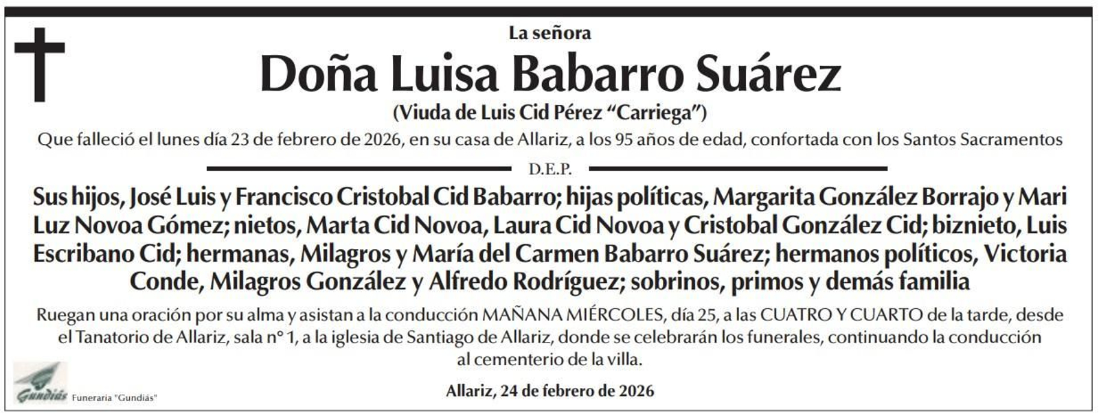 Las esquelas de La Región este martes, 24 de febrero.