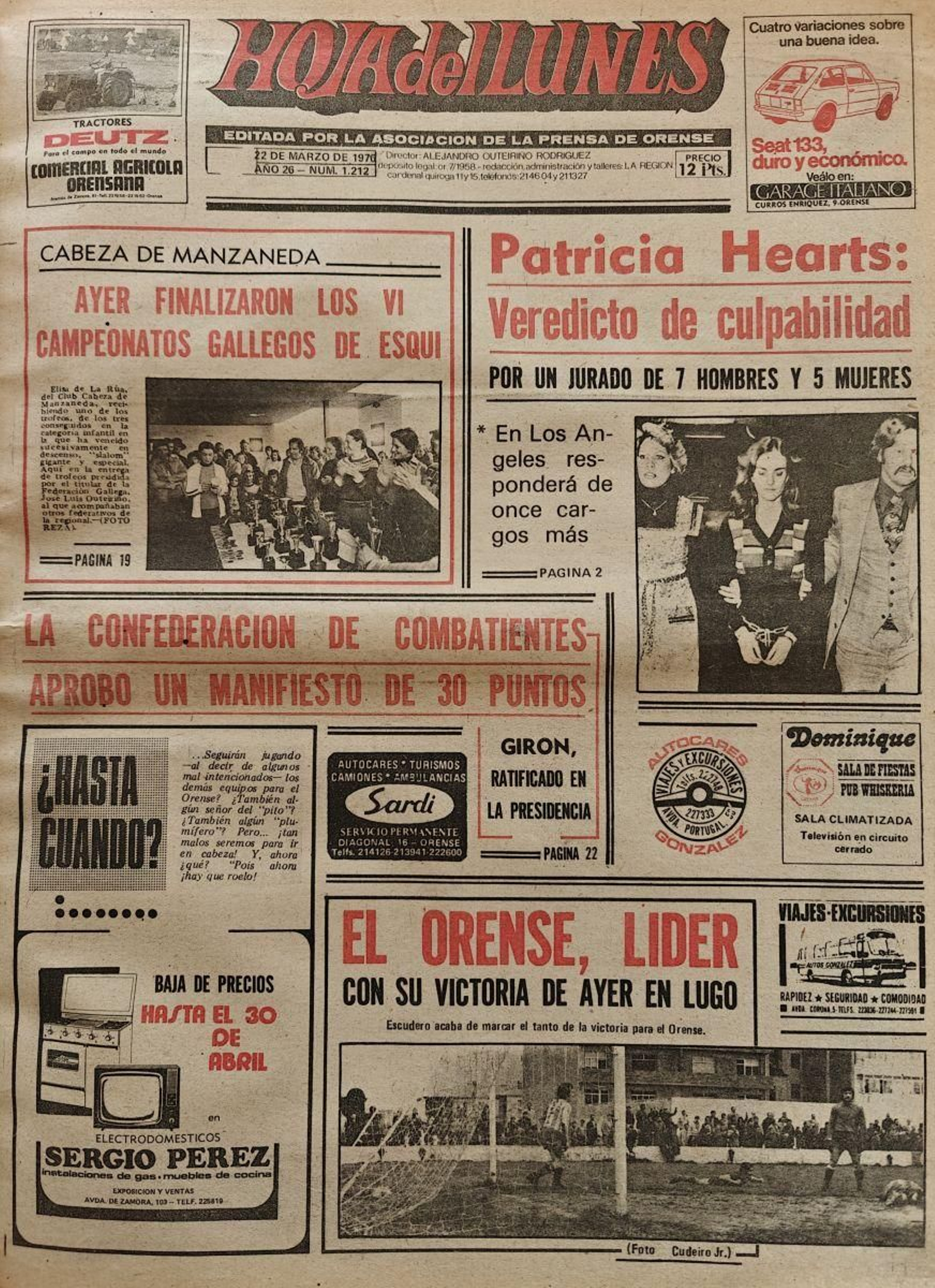 La primera 22 de marzo de 1976.