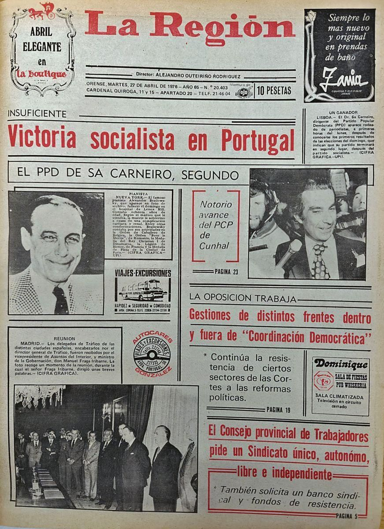 La primera del 27 de abril de 1976.