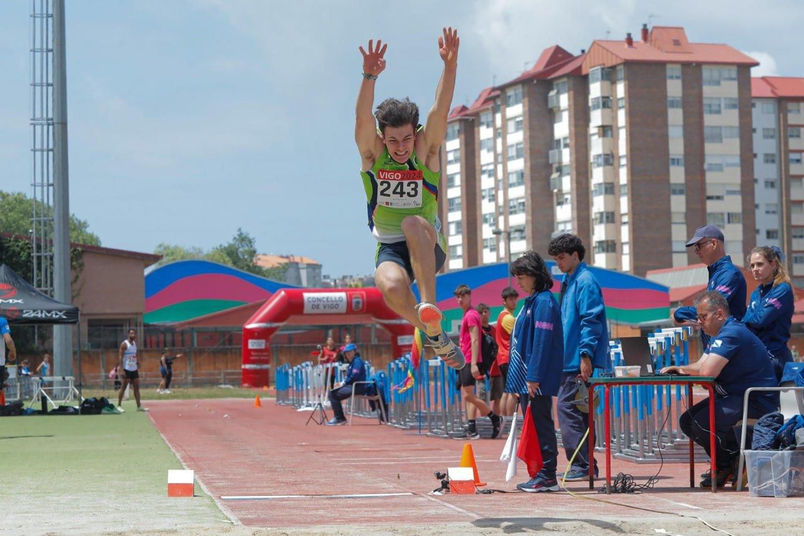 Campeonato Gallego de atletismo, en la pista de Balaídos.