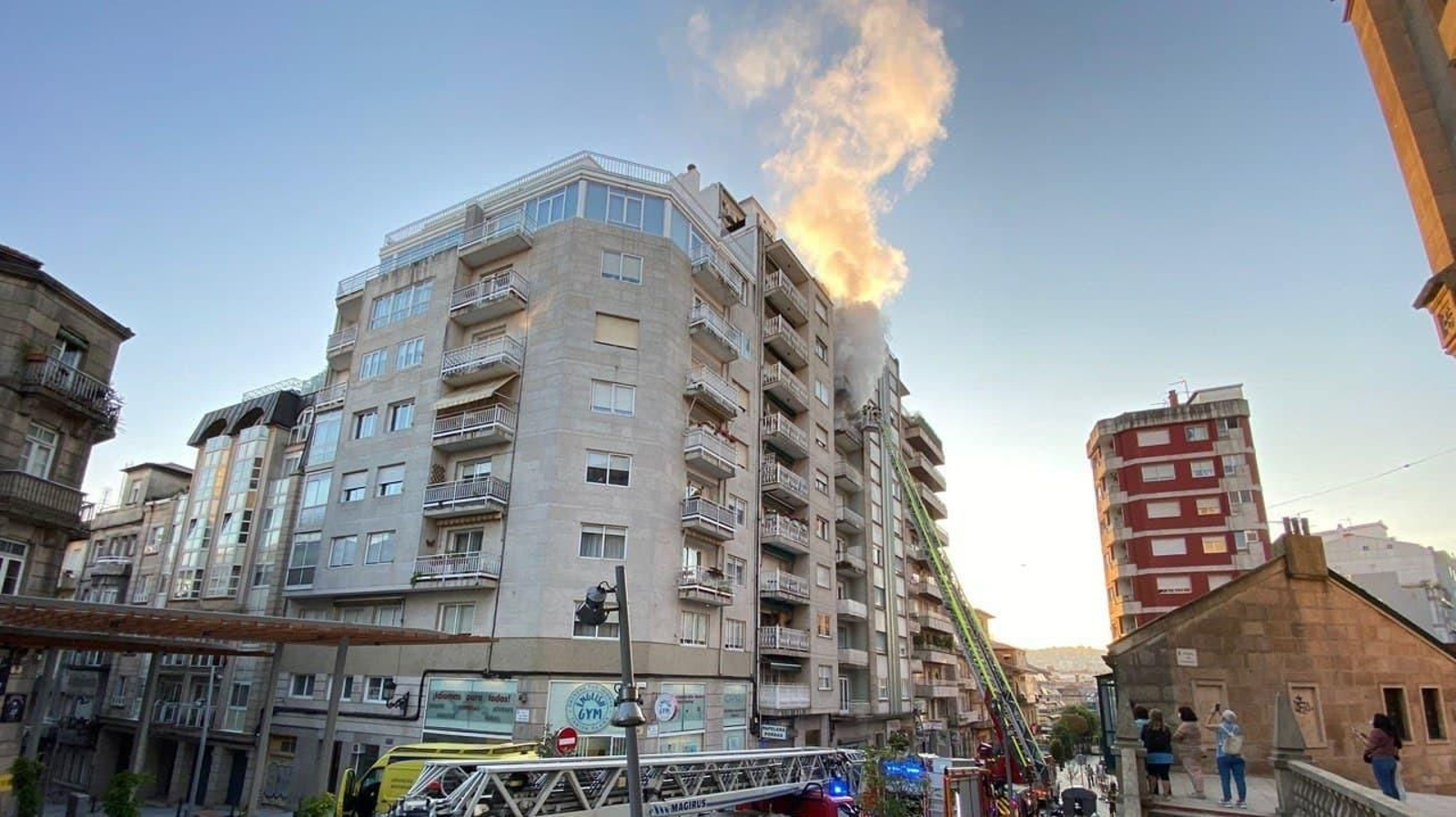 El incendio en la calle Don Bosco.