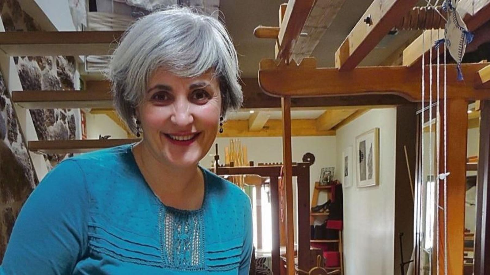 Inés Rodríguez, artesana do taller de tecido Inés RiR&CO.