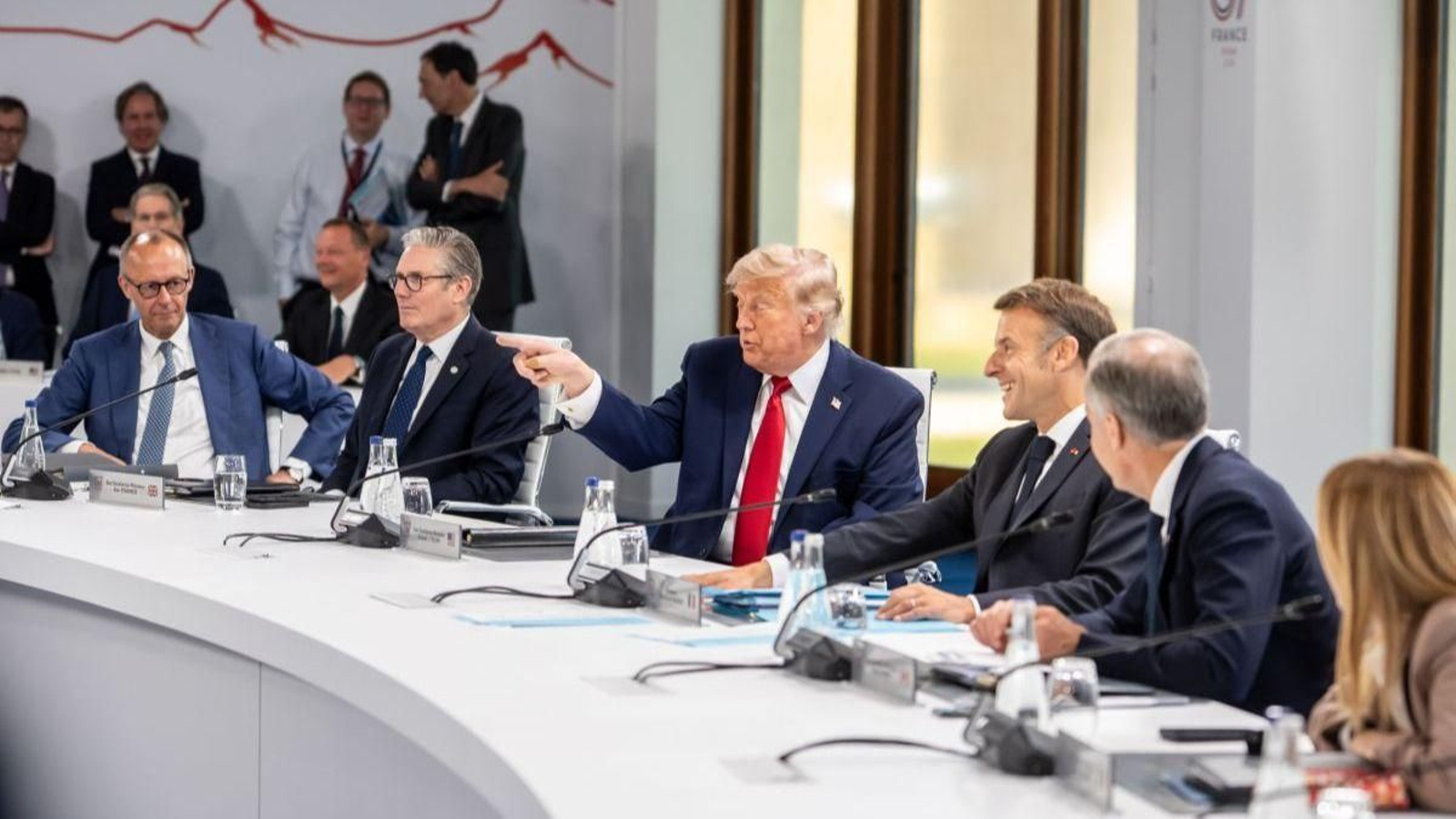 El presidente de EEUU, Donald Trump, durante el encuentro del G7.