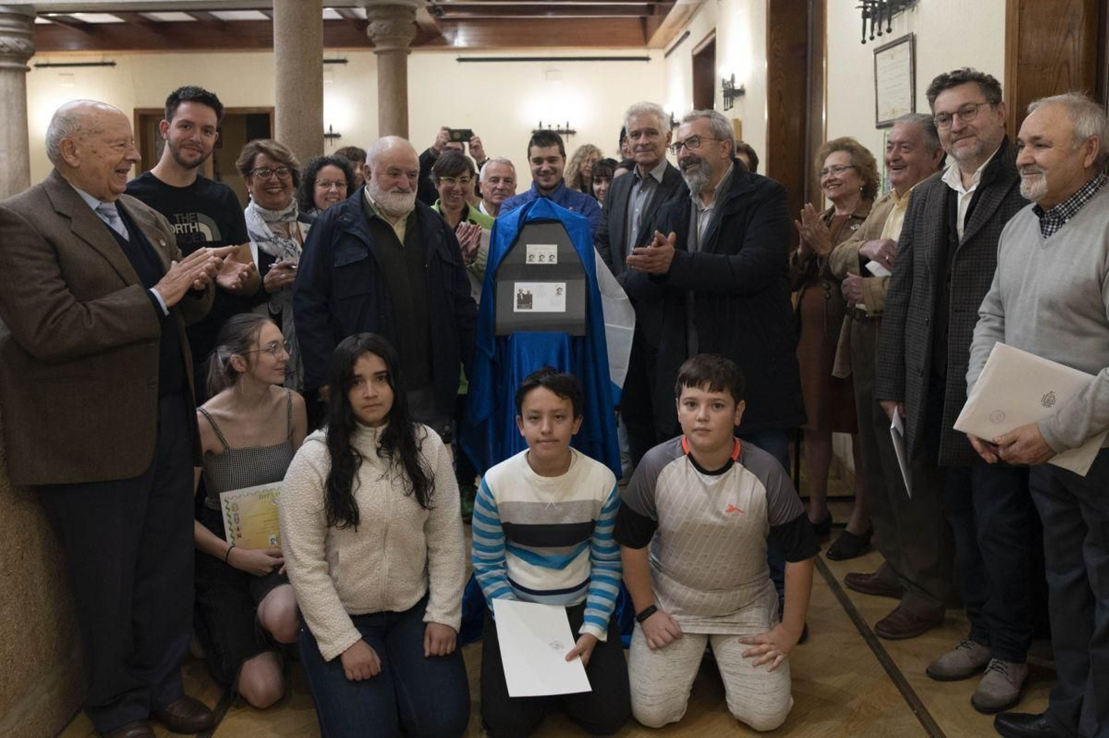 Presentación do selo de Olga Gallego, onte no Liceo.