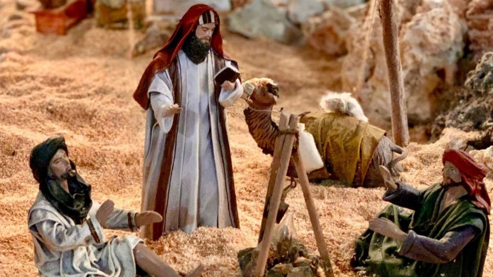 Una de las muchas escenas que recrea fielmente el “Belén de Manolo”.