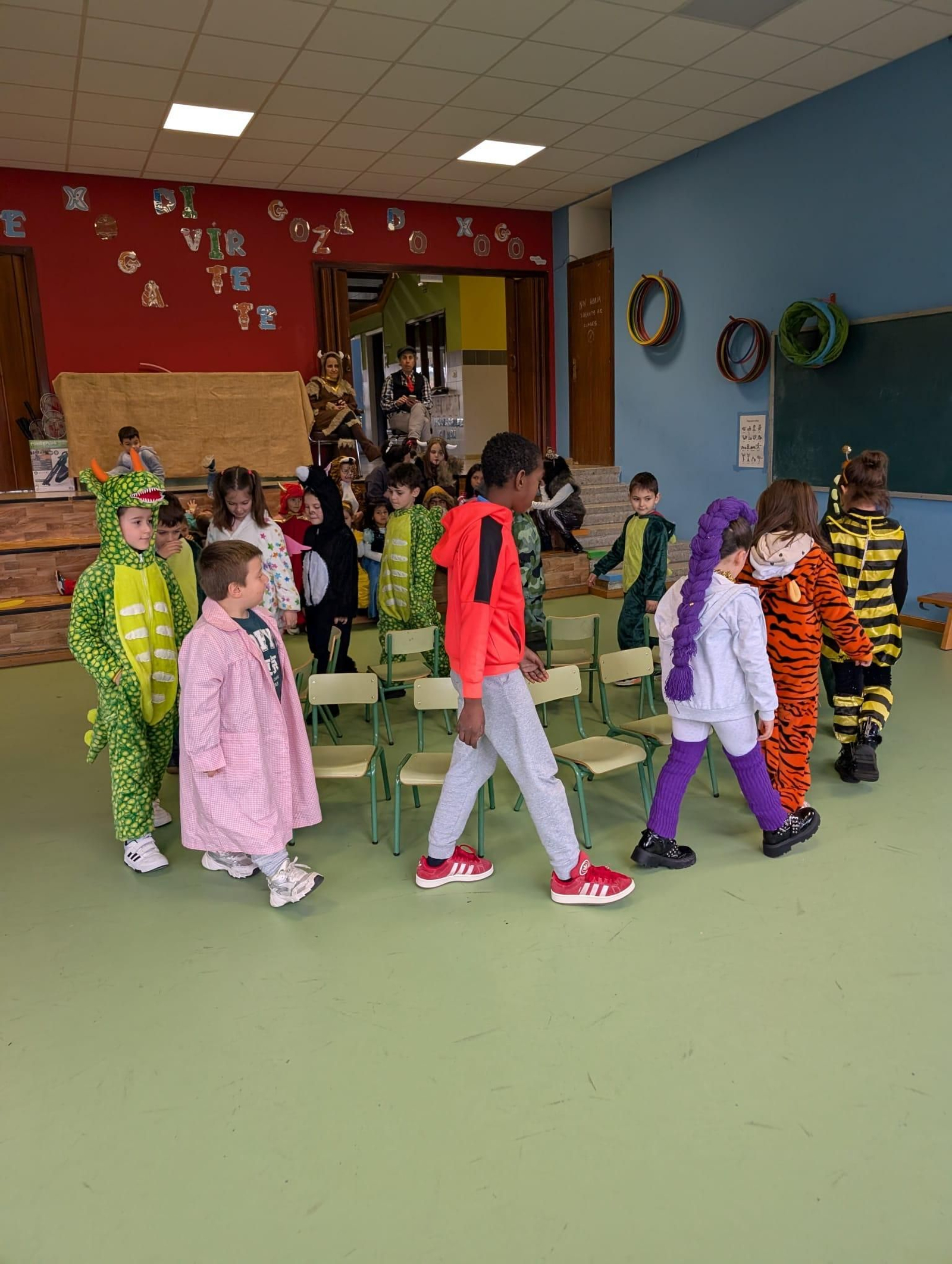 O Entroido no colexio de Sarreaus