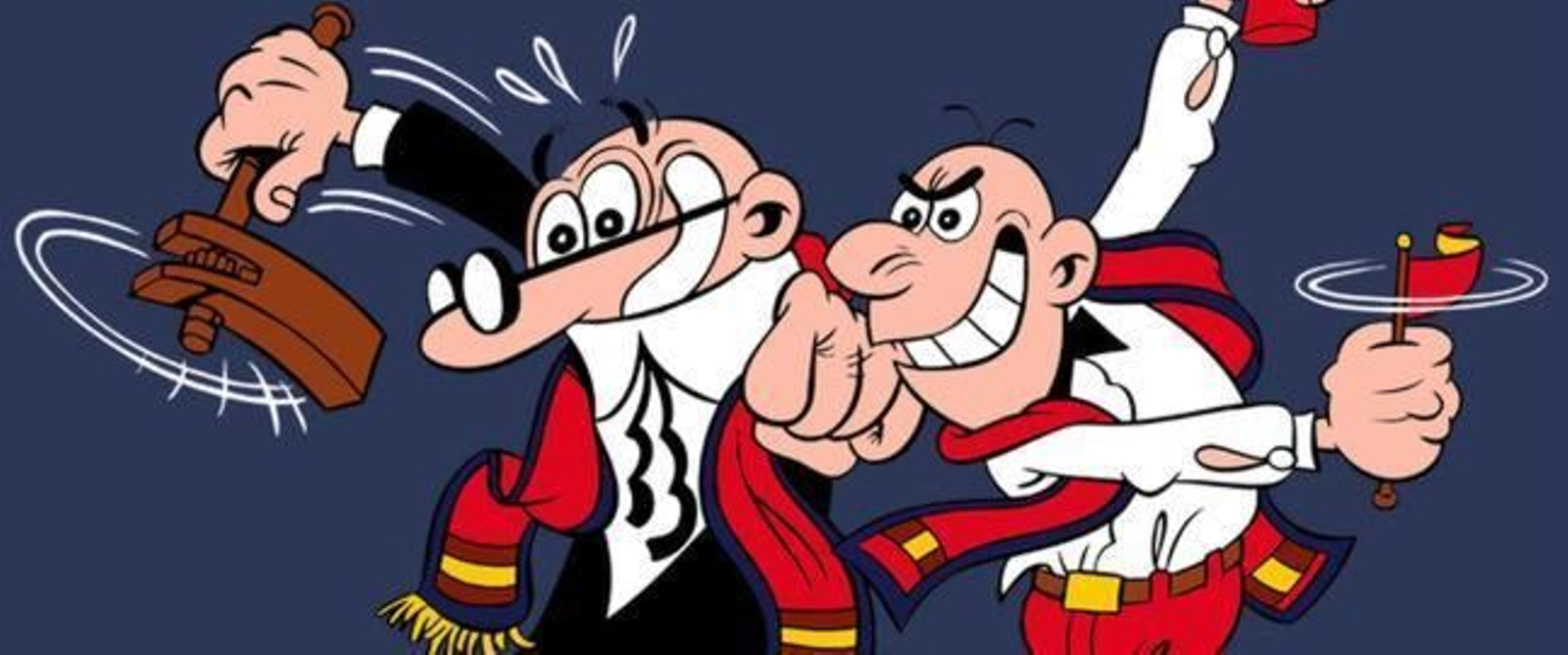 Los agentes de la T.I.A. Mortadelo y Filemón.