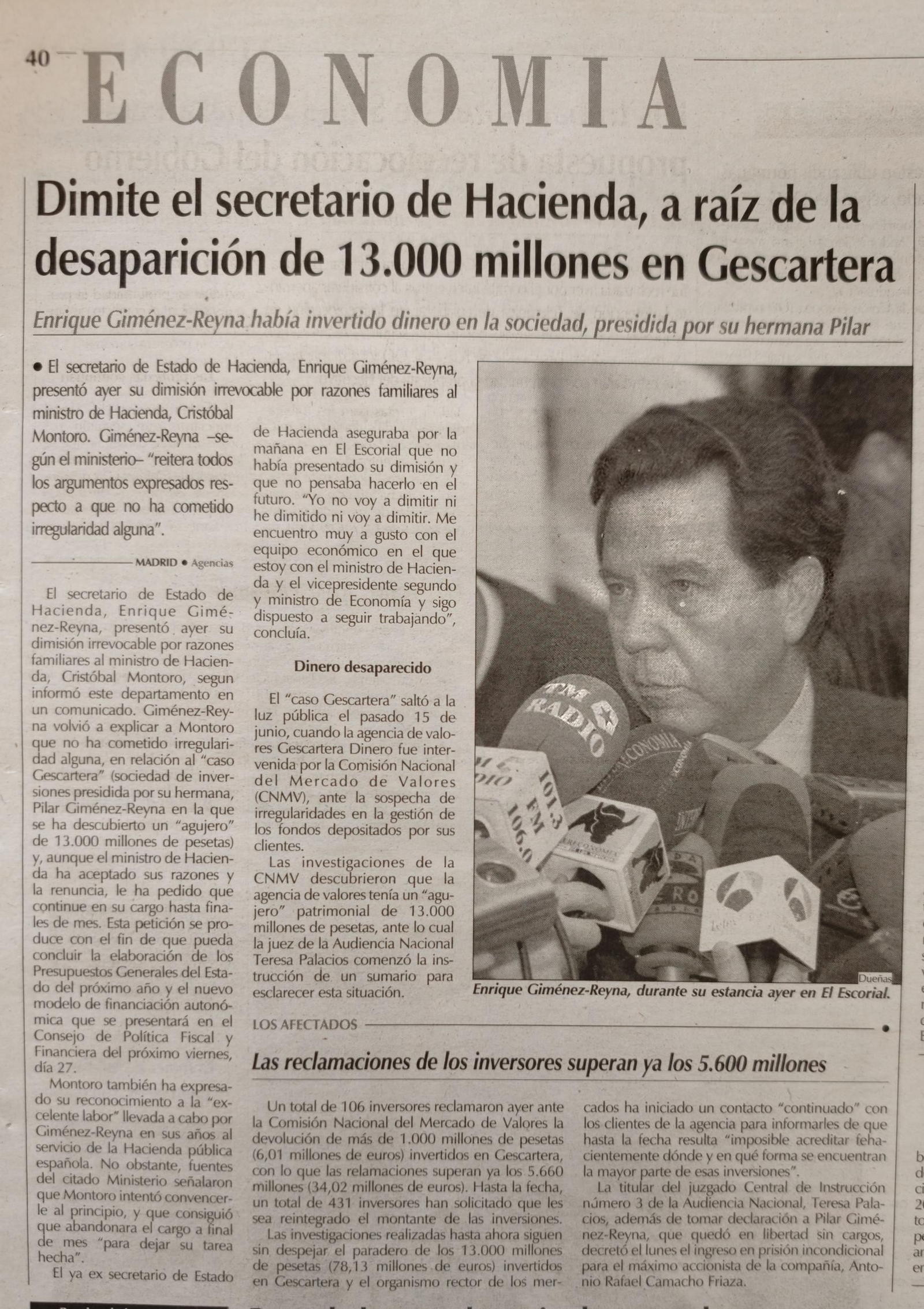 22 de julio de 2001.