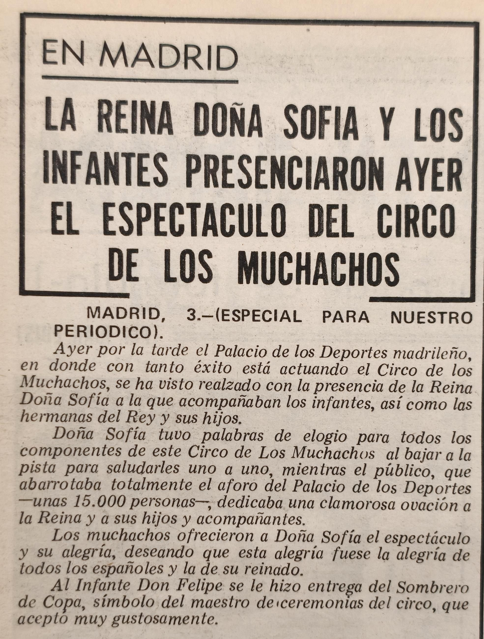 Noticias escaneadas del periódico La Región del 4 de octubre del 1976.