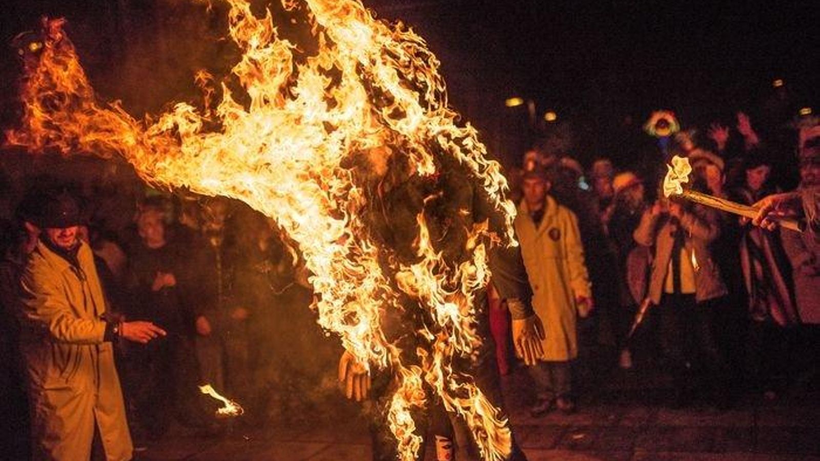 Quema del Meco el Jueves de Compadres de 2020. (Foto: Óscar Pinal).