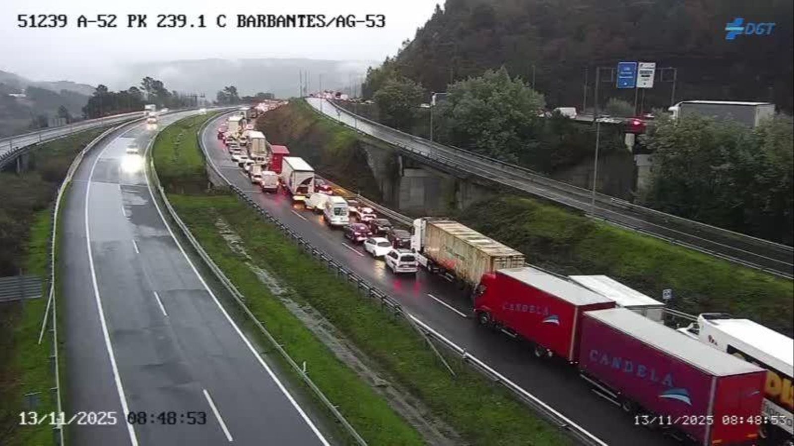 Retenciones en la A-52