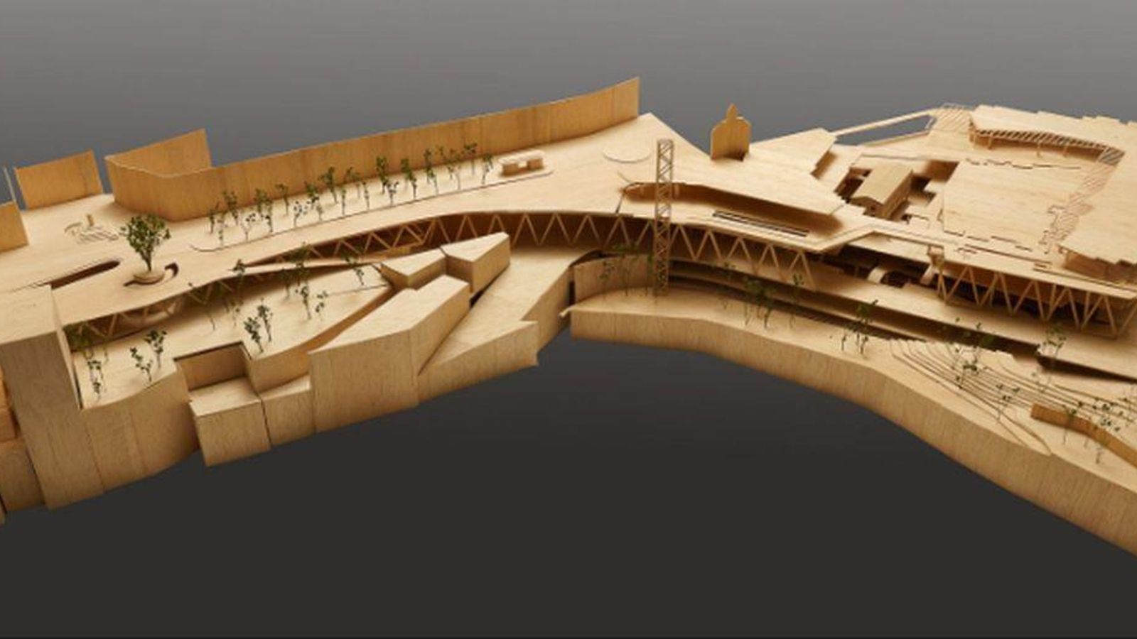 La maqueta del Paseo de Alfonso y el túnel que entronca Sol con la prolongación de Torrecedeira.