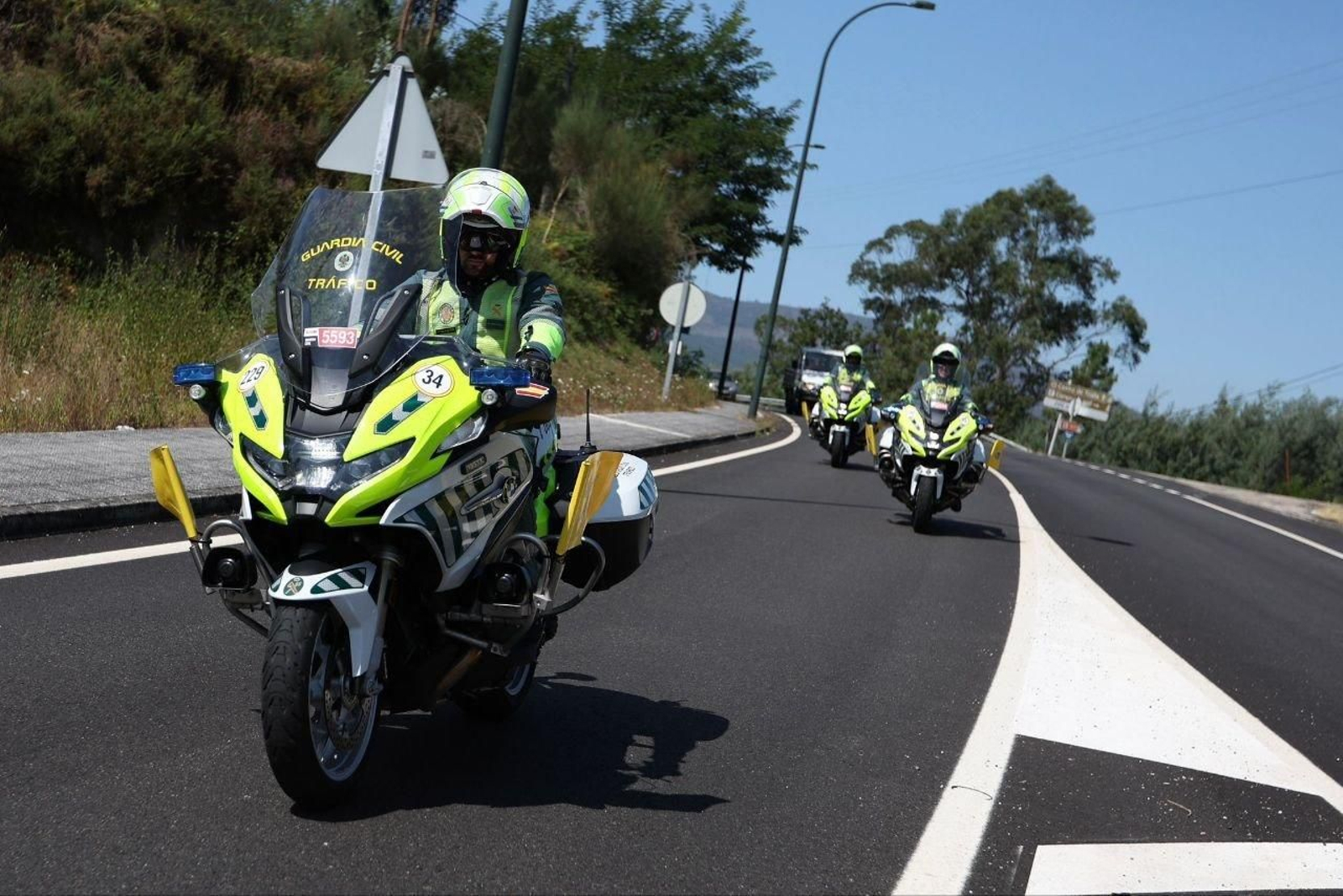 La Guardia Civil en La Vuelta a España.