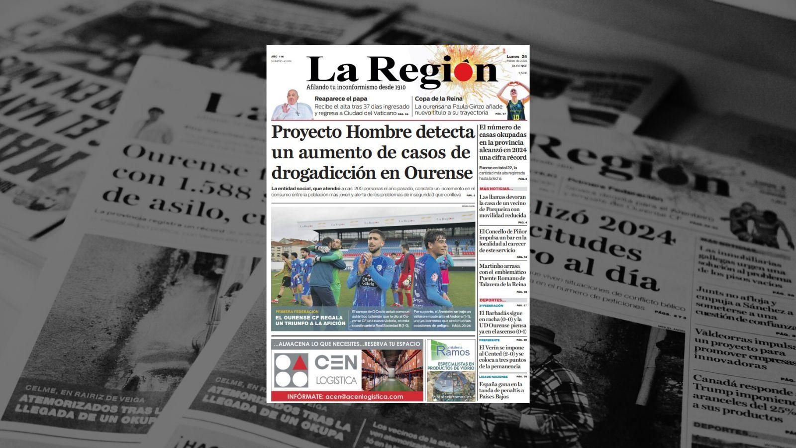 Portada de La Región.