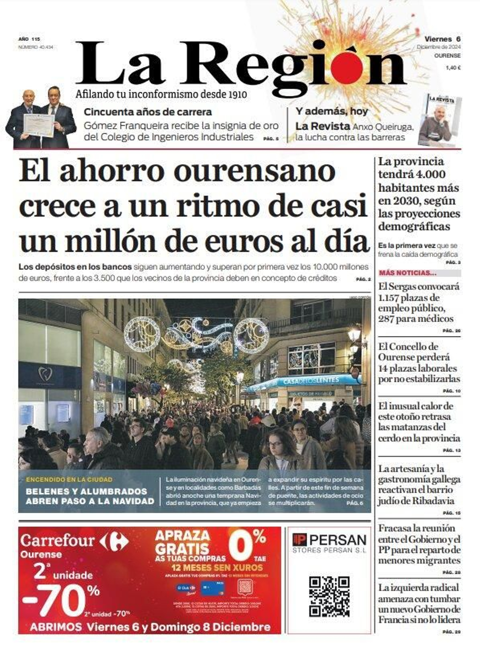 La portada de La Región