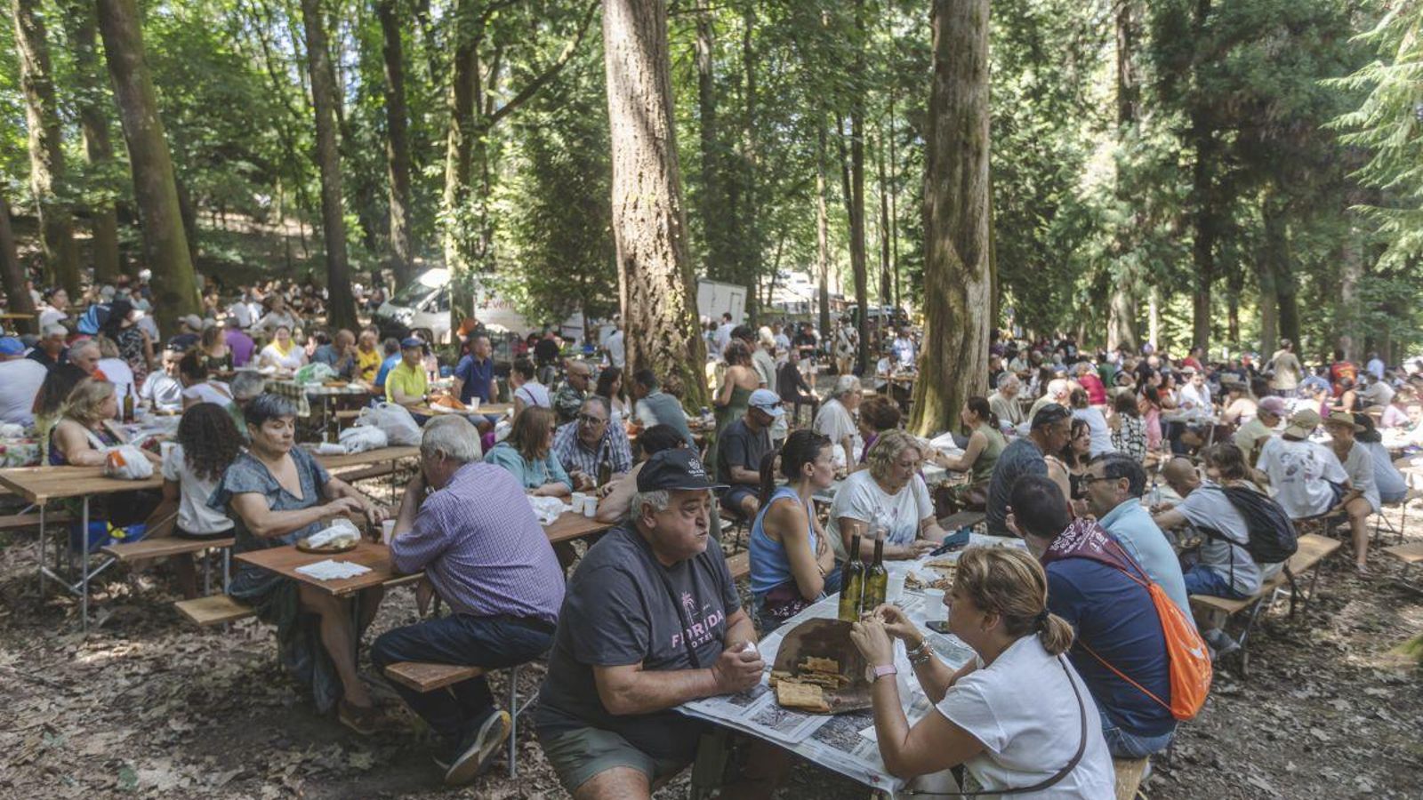 El pulpo á feira atrajo a numerosos visitantes al parque municipal de O Carballiño.