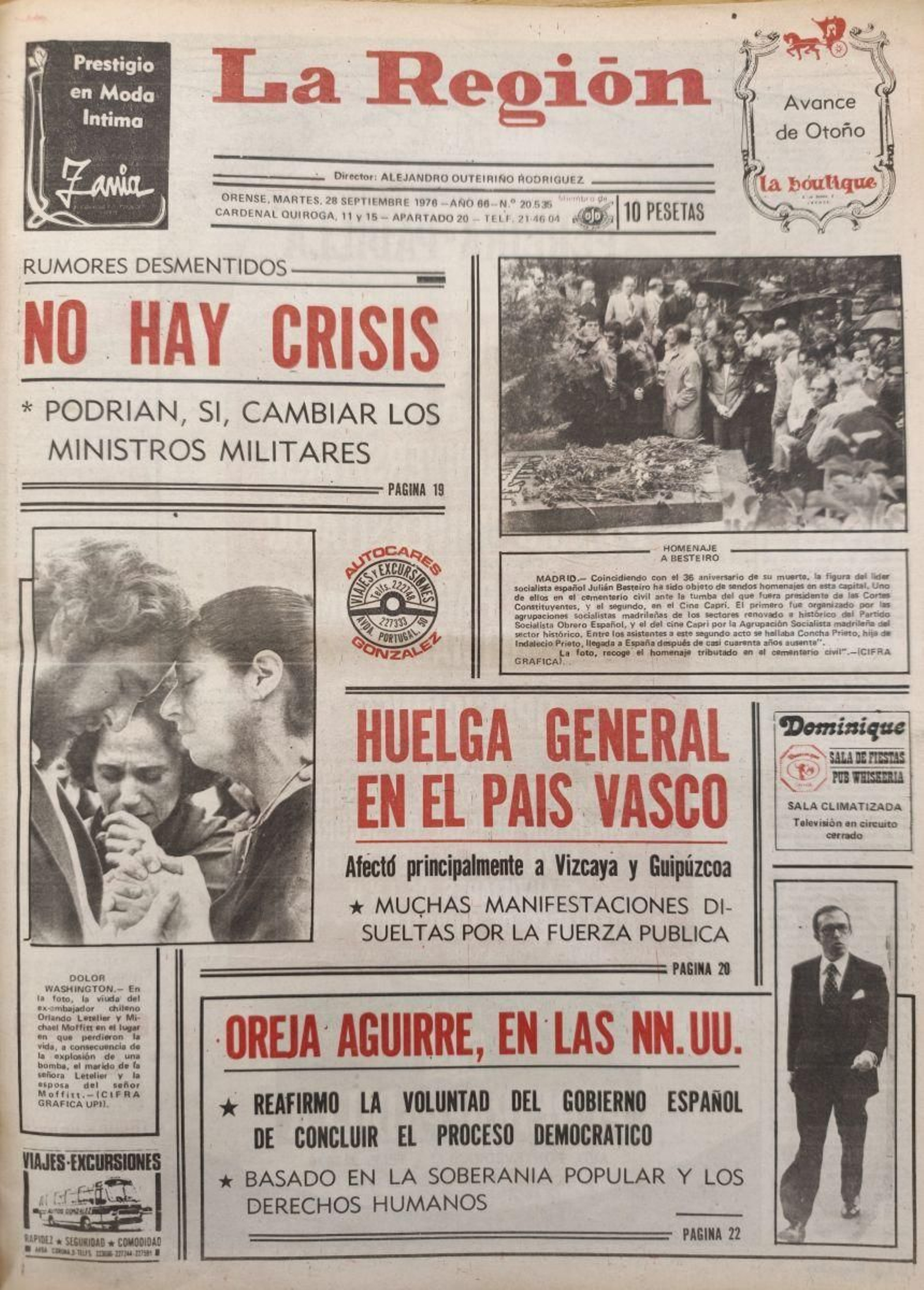 La primera 28 de septiembre 1976.