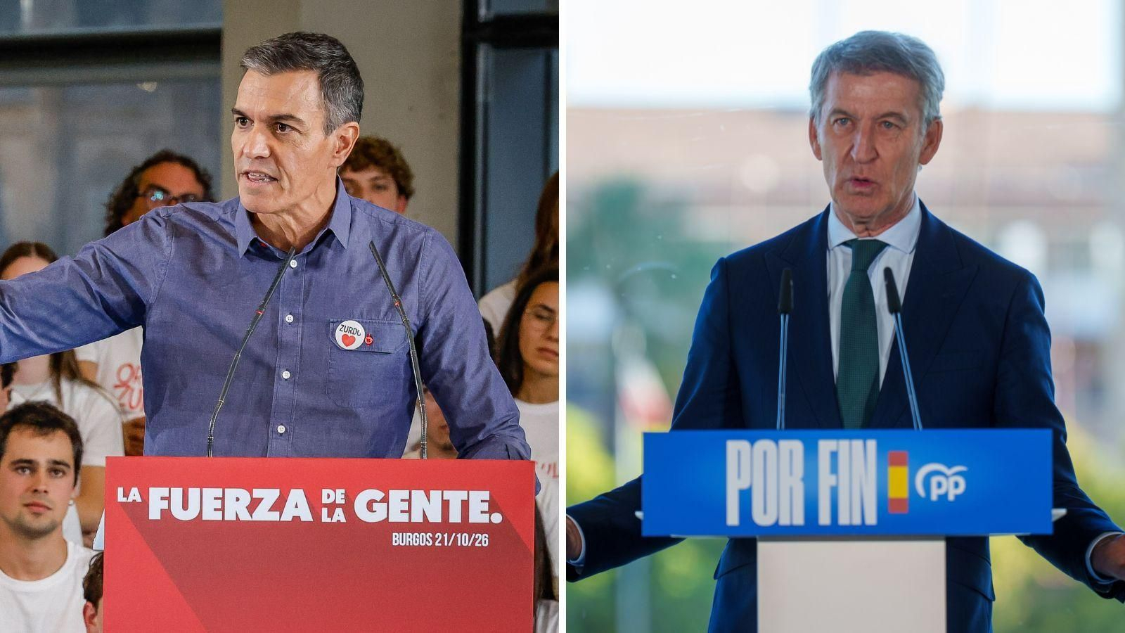 Pedro Sánchez y Alberto Núñez Feijóo.