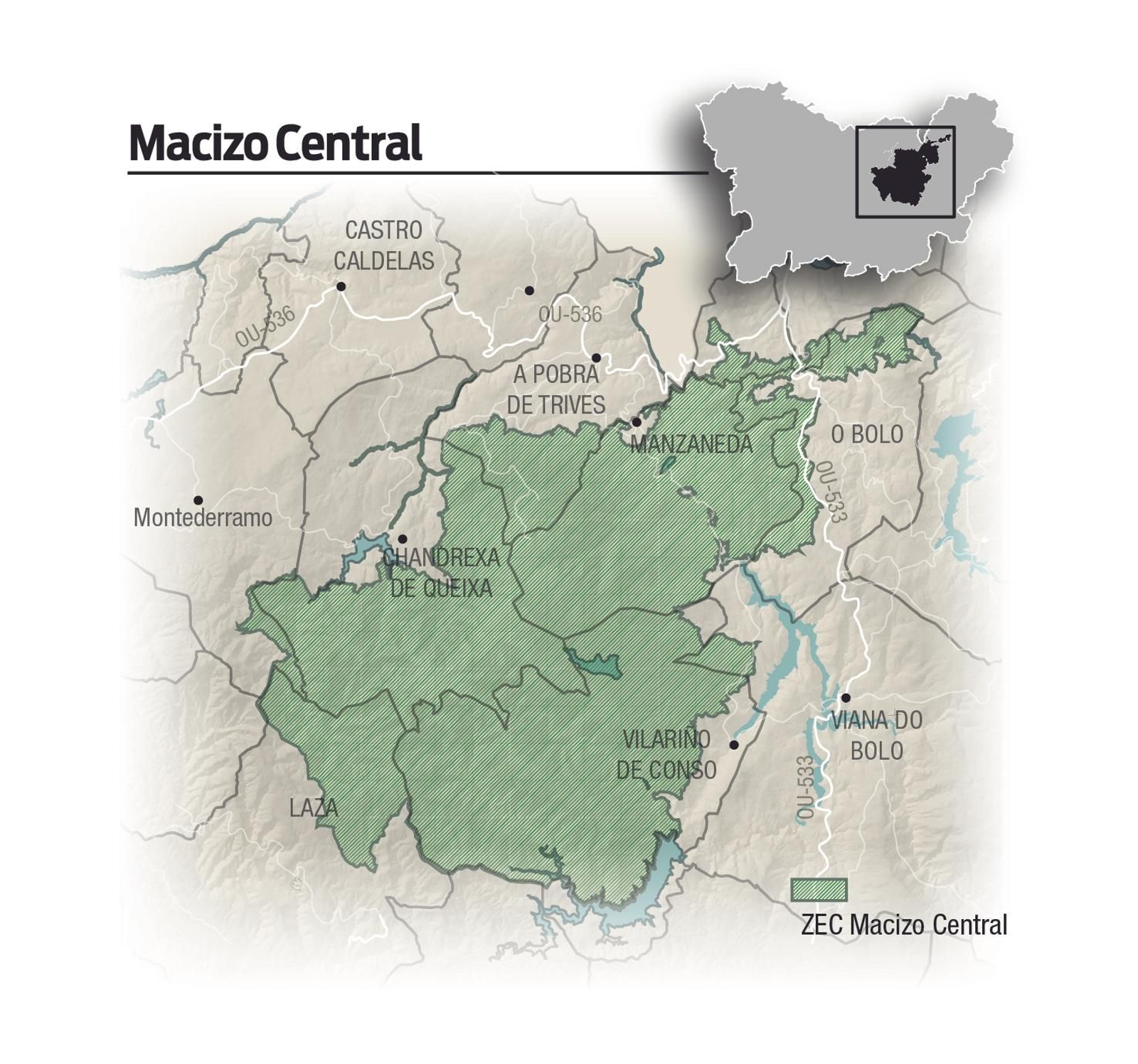 O Macizo Central, os chanzos da vida silvestre