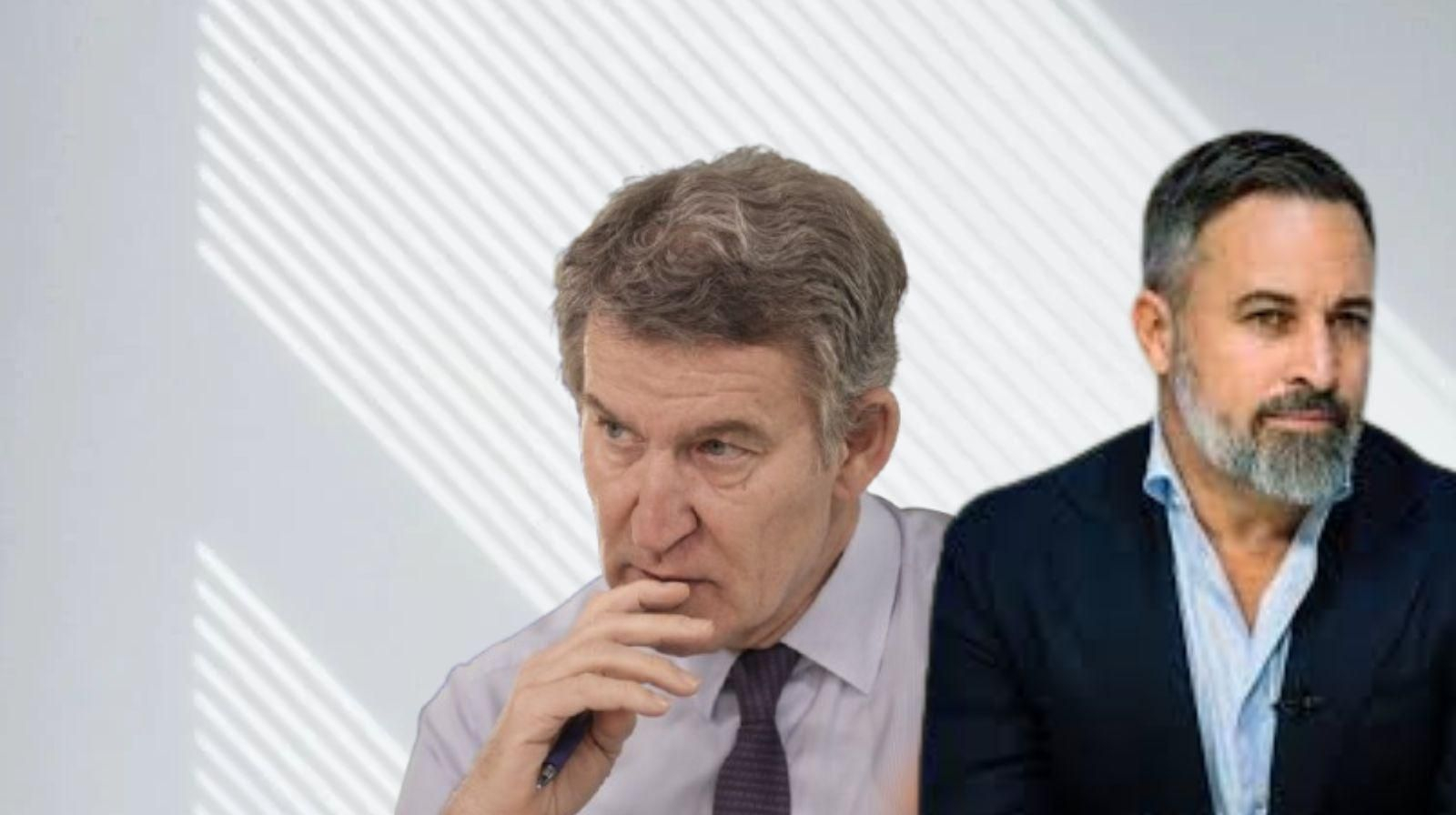 Alberto Núñez Feijóo y Santiago Abascal, líderes de PP y Vox respectivamente