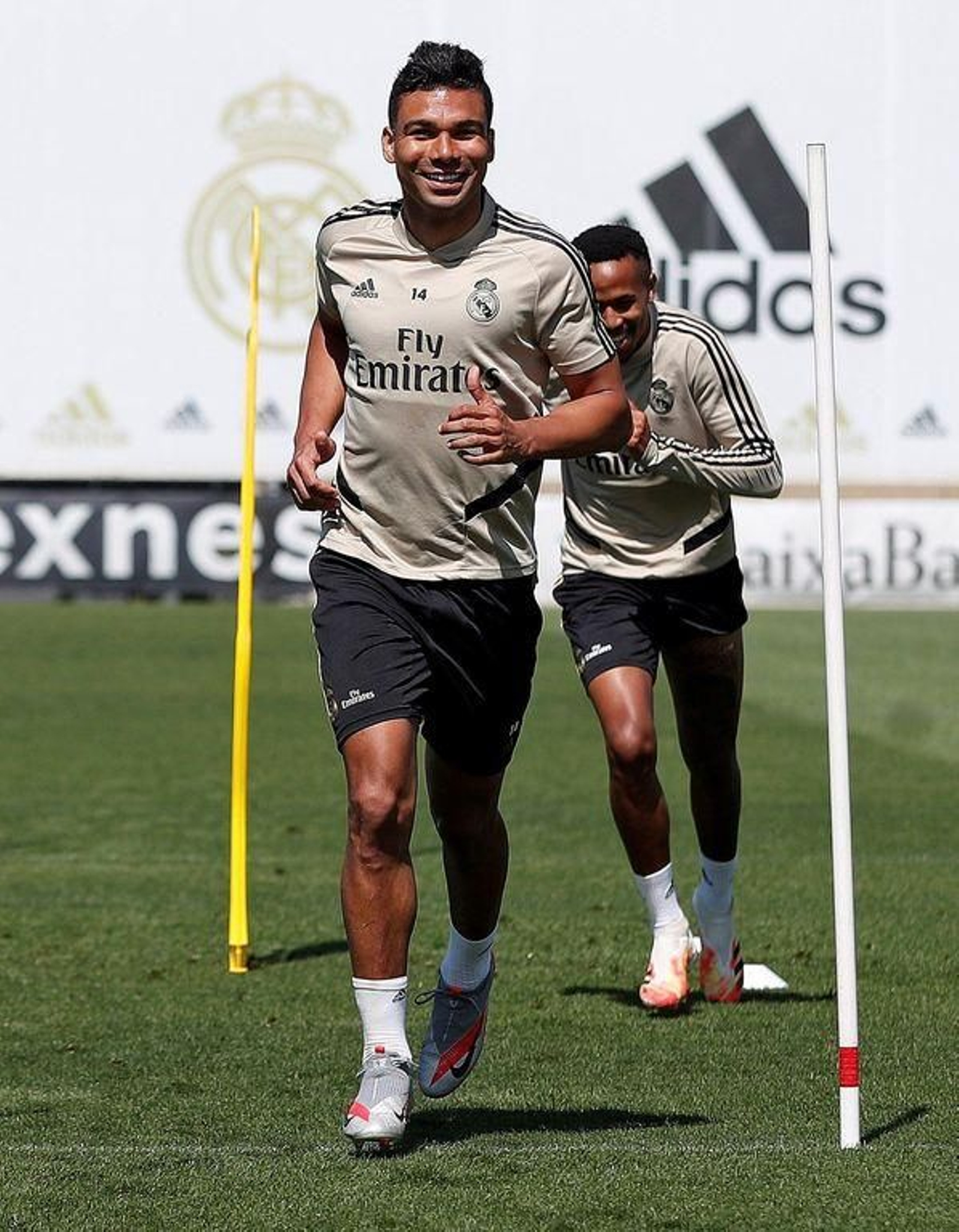 Casemiro, ayer, en el entrenamiento del Real Madrid en Valdebebas.