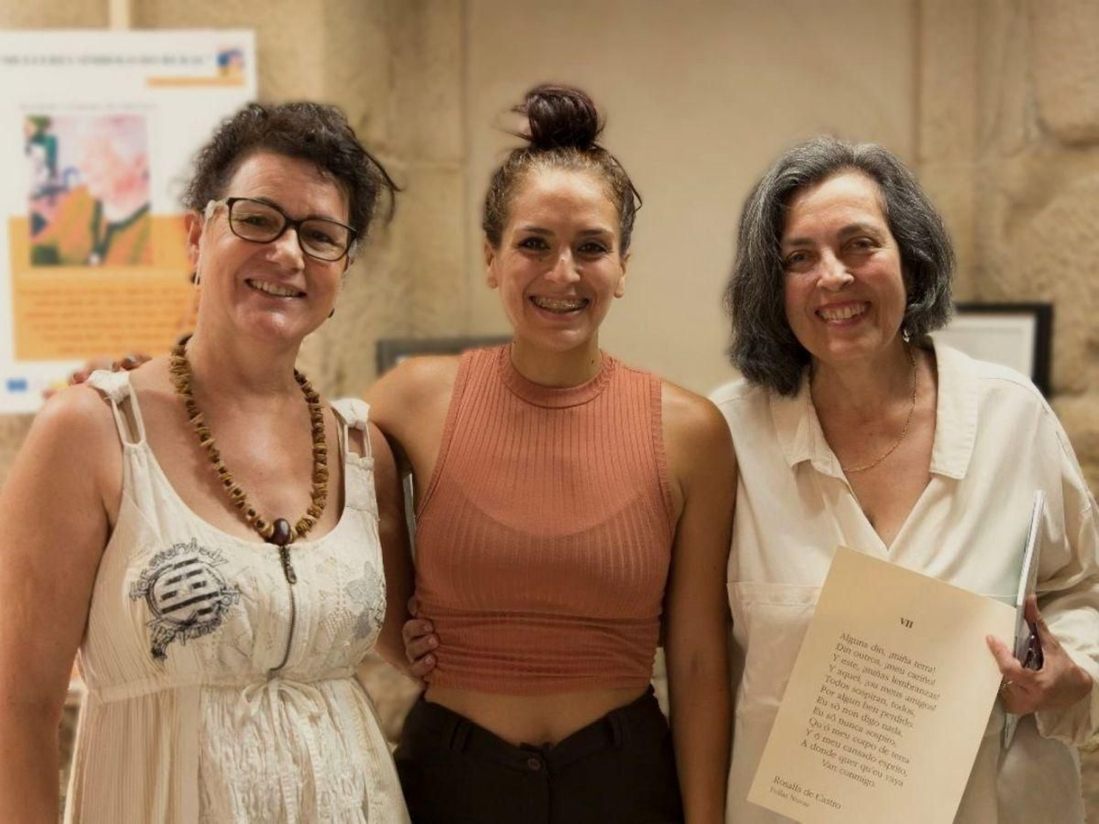 Lola Rico (organizadora), Ariana Pirela (coreógrafa) y Rosa Trujillo (psicóloga).