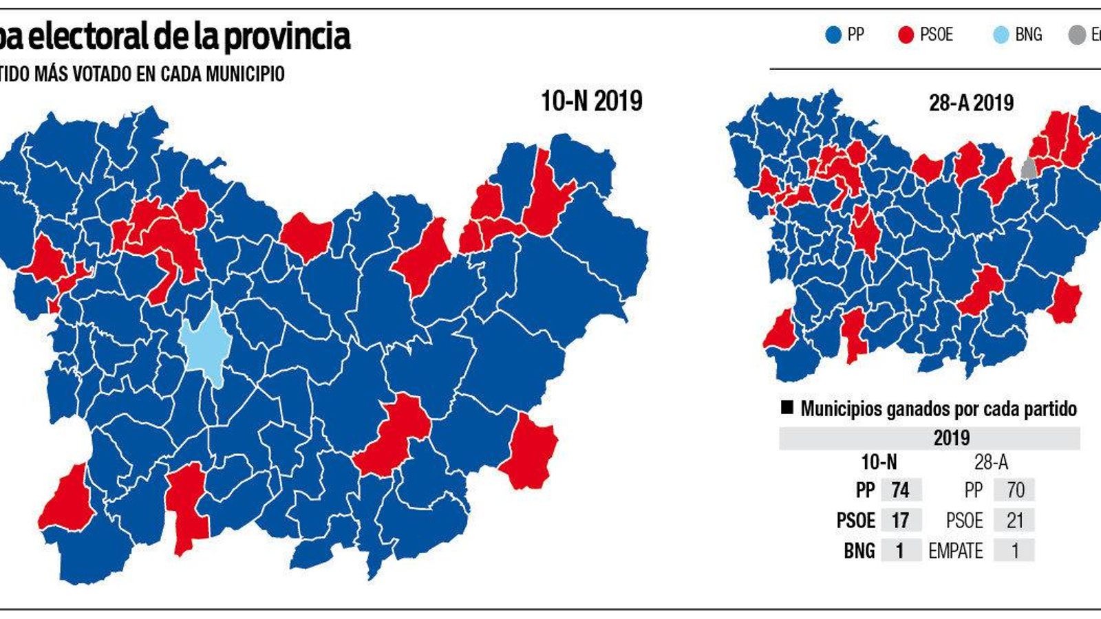 mapa electoral provincia ourense