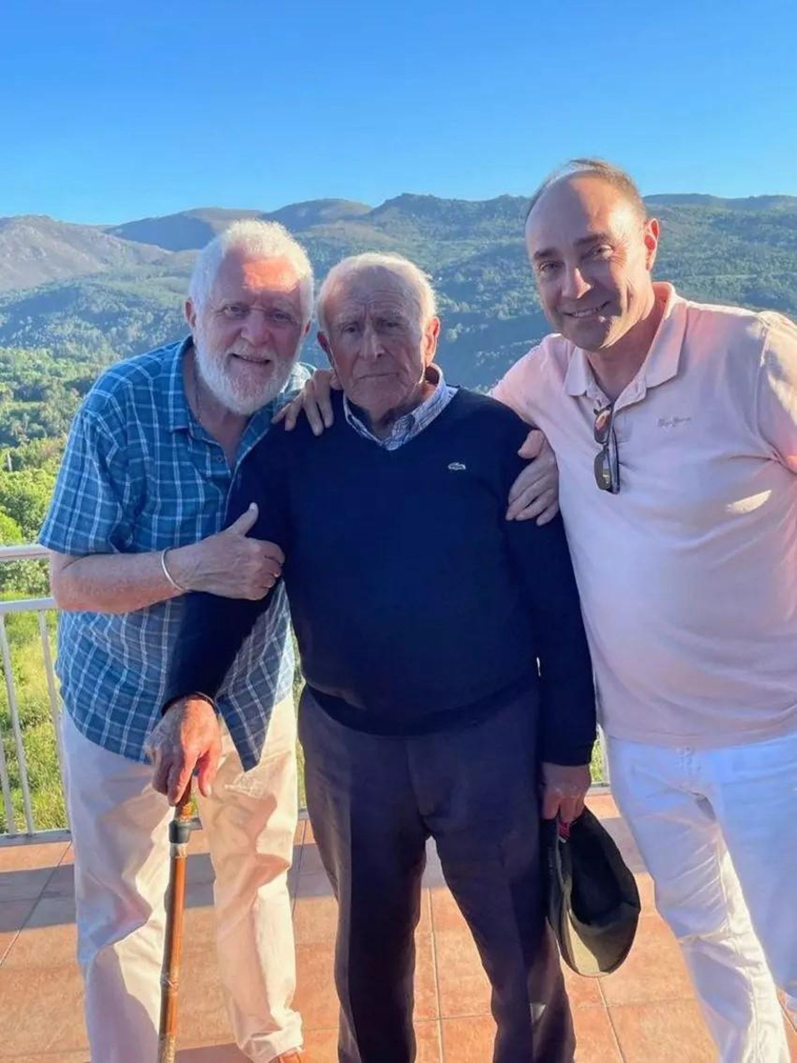 Eustaquio Pérez, junto a Michel Poulain y Faílde