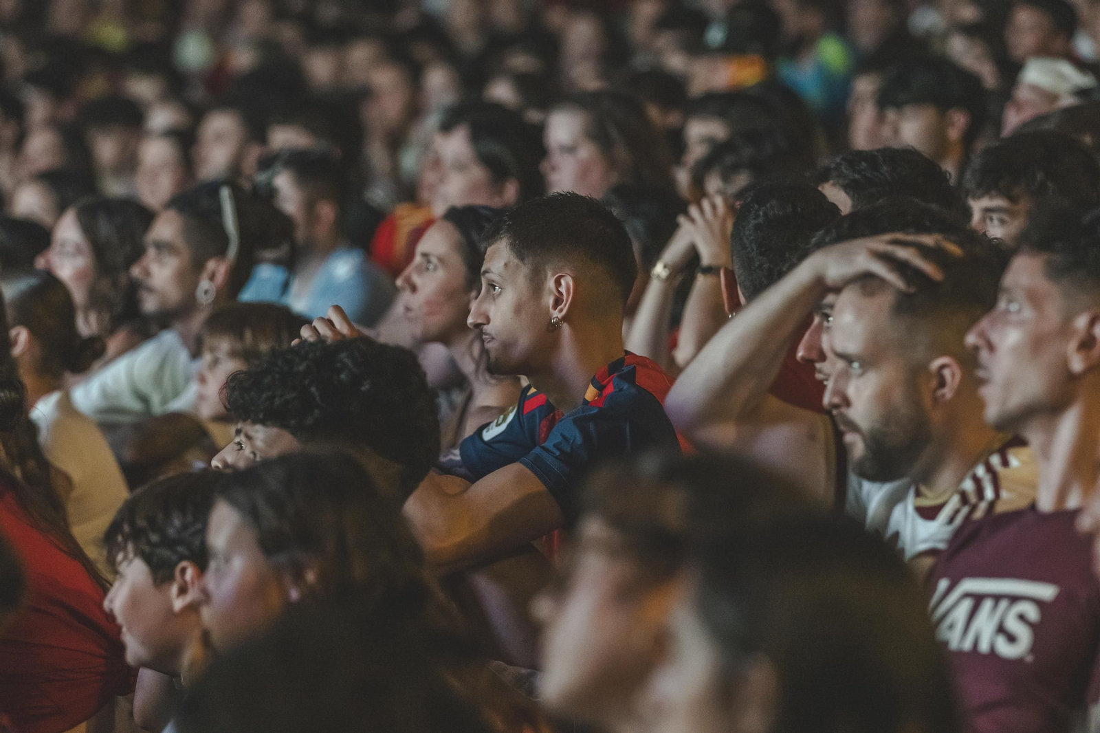 Galería | Camisetas, banderas y las calles de Ourense llenas de emoción por ver a España jugar los cuartos de final, en fotos