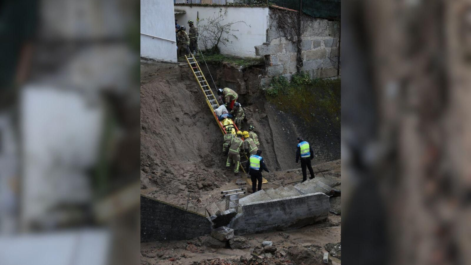 El muro que se vino abajo en el Cisneros.