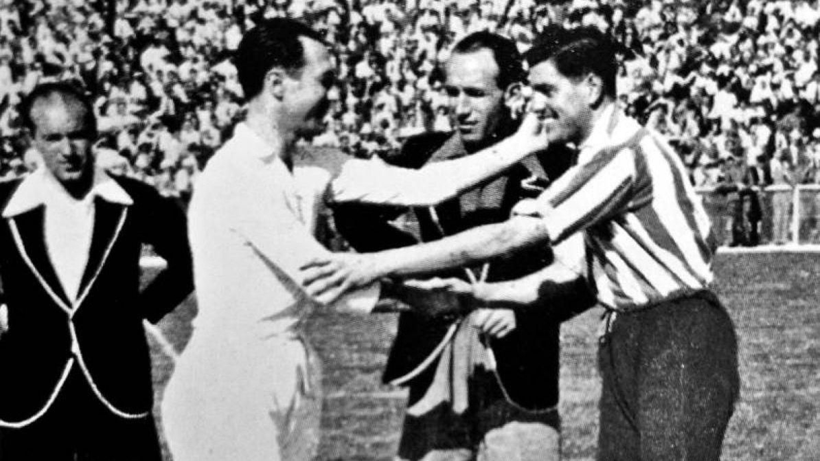 Quincoces (Madrid) y Mesa (Atlético), primer partido en Chamartín tras la Guerra Civil.