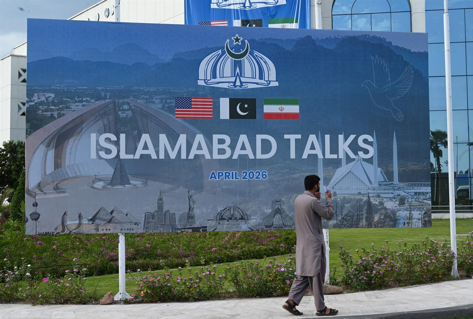 Cartel de las negociaciones de paz en Islamabad