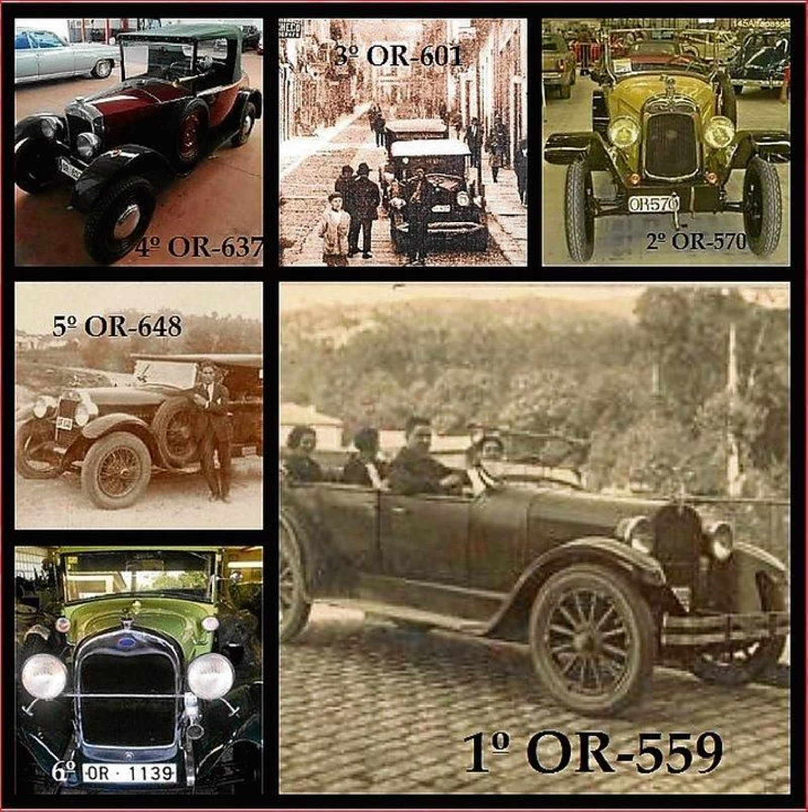 Primeros coches matriculados en Ourense