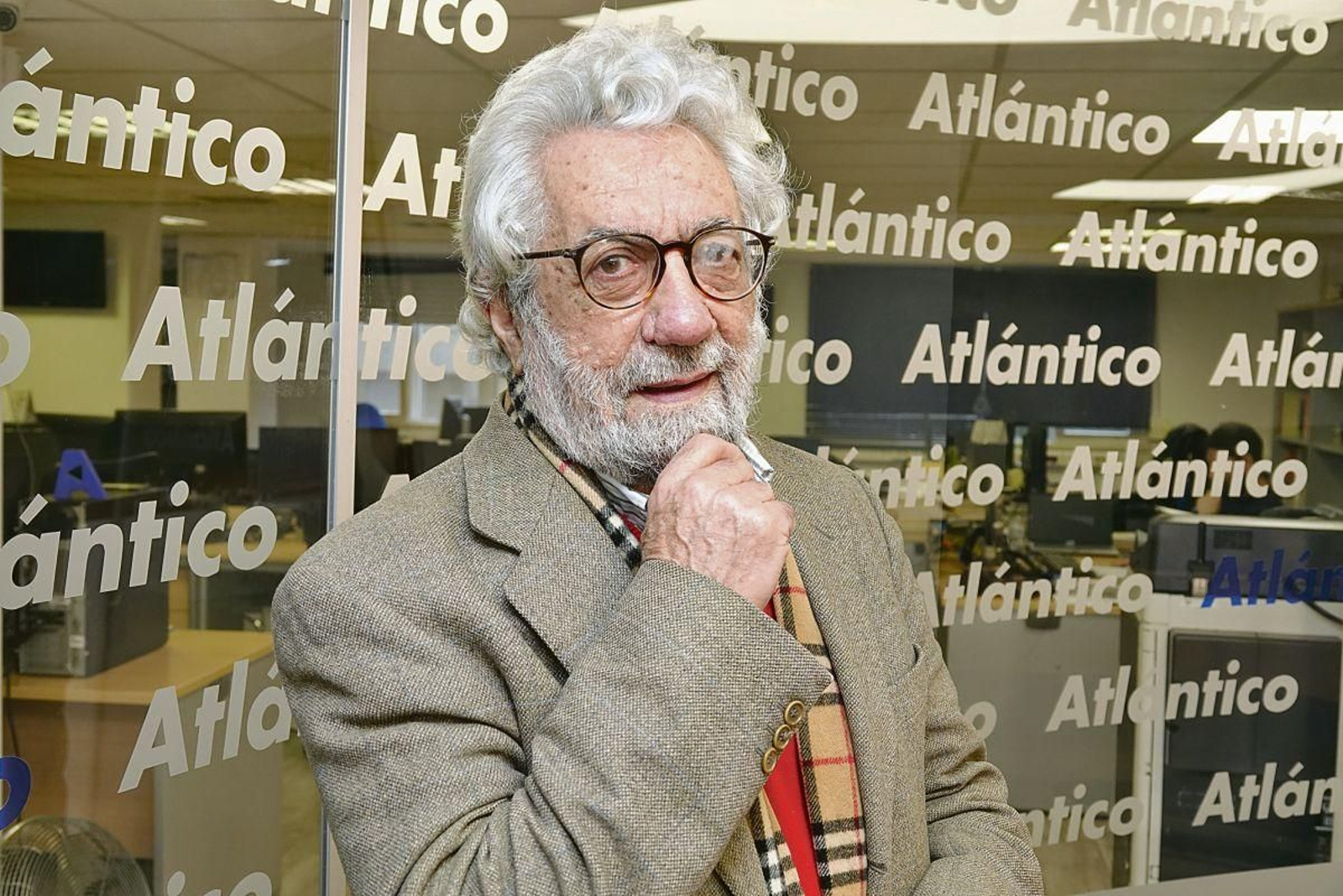 Bieito Ledo, no set de Atlántico TV.