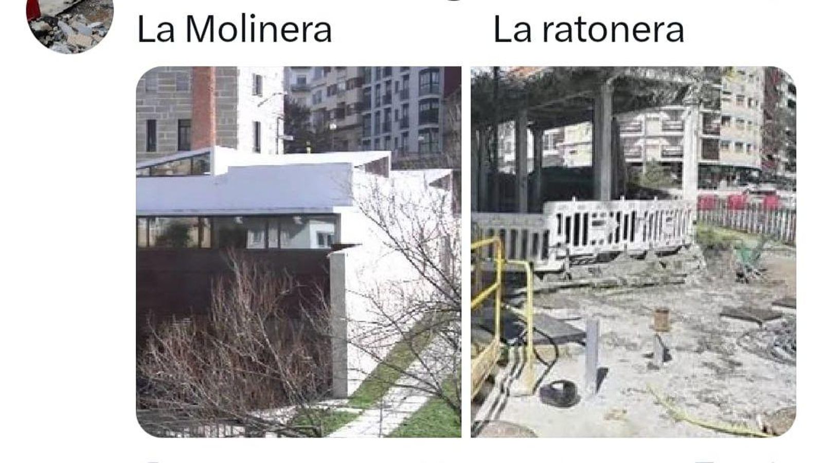 Comparación de La Molinera y la Avenida de Portugal.