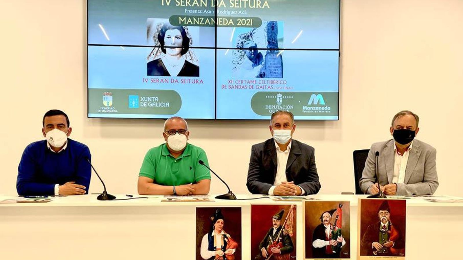 Víctor Picos, César Férnandez, Amable Fernández y X. Lois Foxo
