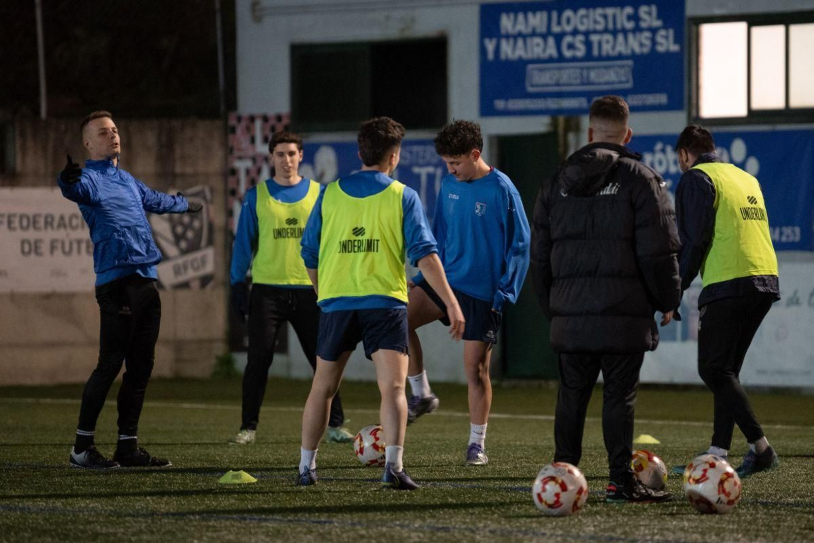 Un entrenamiento del Barbadás durante la semana.