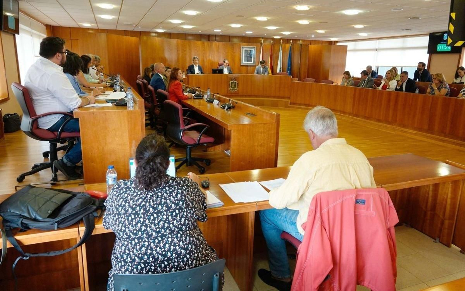 Un momento del debate celebrado ayer en el salón de plenos municipal.