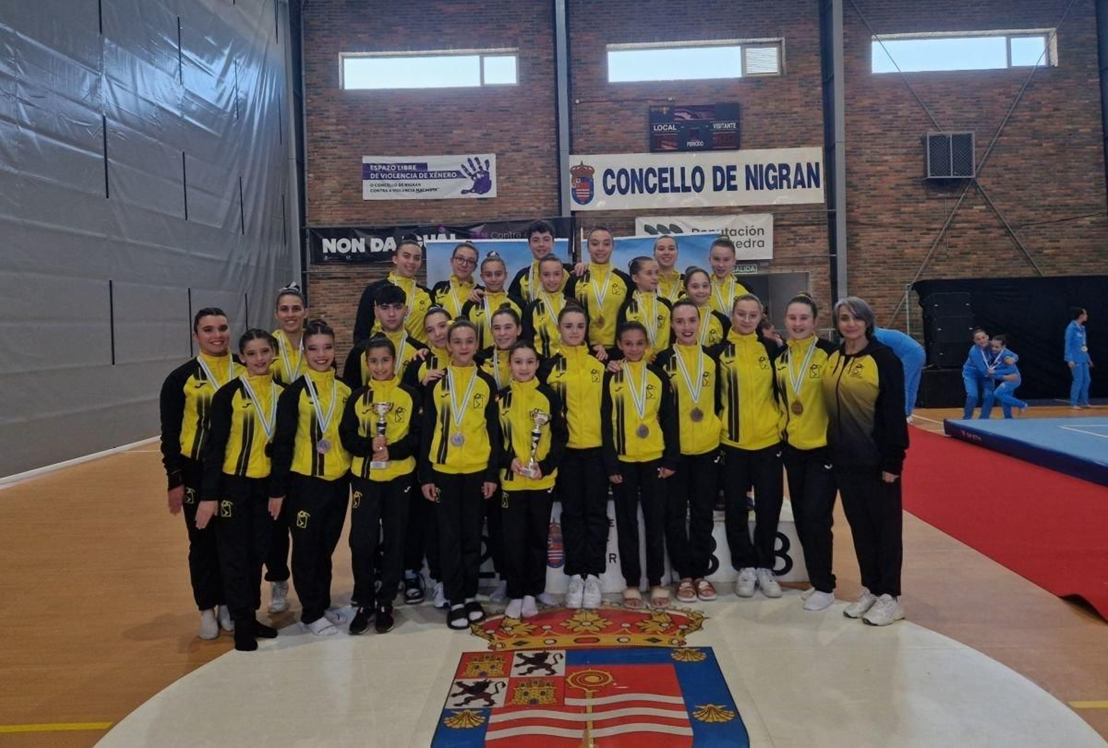 La representación del Ximnasia Burgas en el Gallego, en el que fue el gran dominador (XIMNASIA BURGAS).