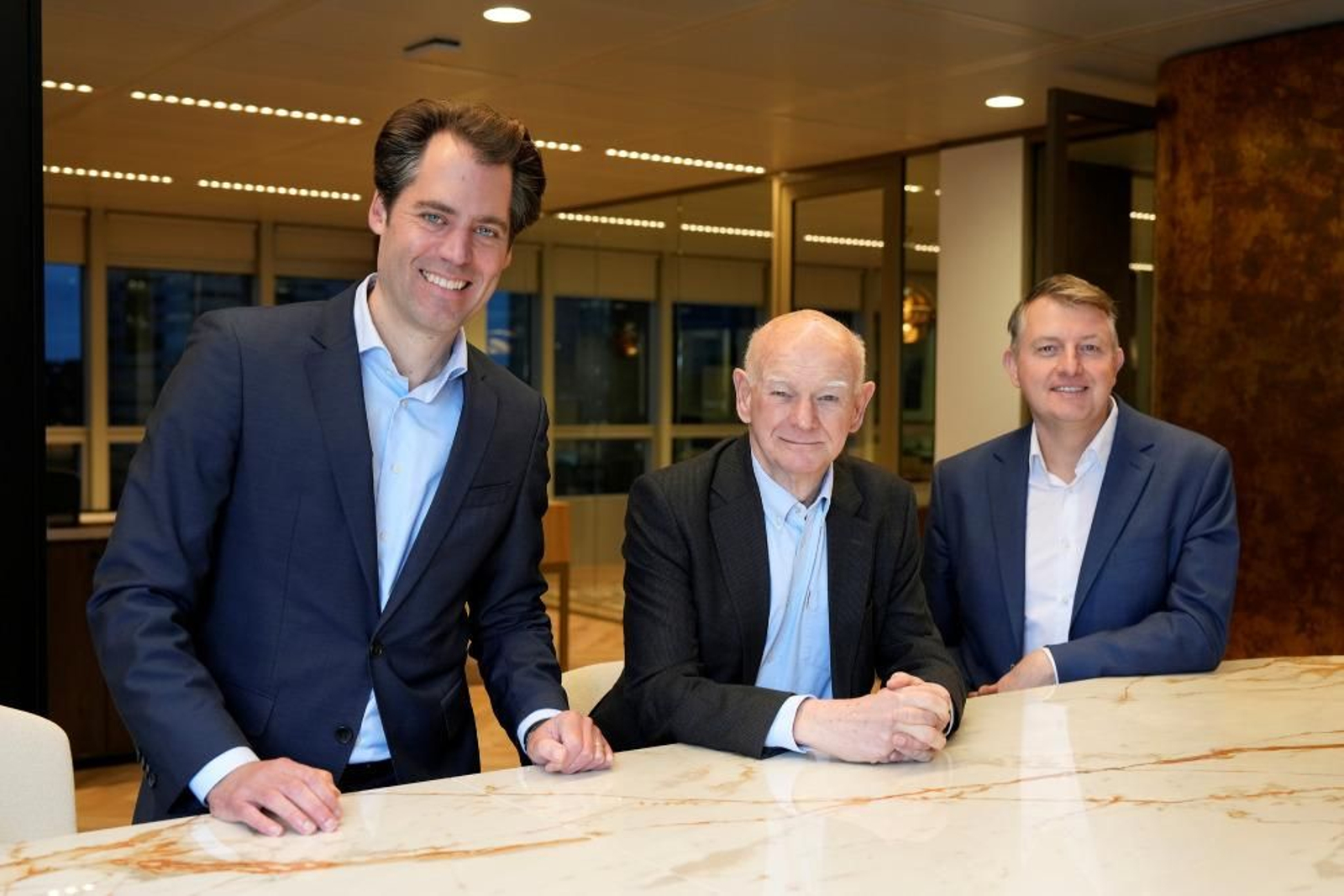 Floris Lugt, Howard Davies y Jan Sell, directivos del nuevo consorcio