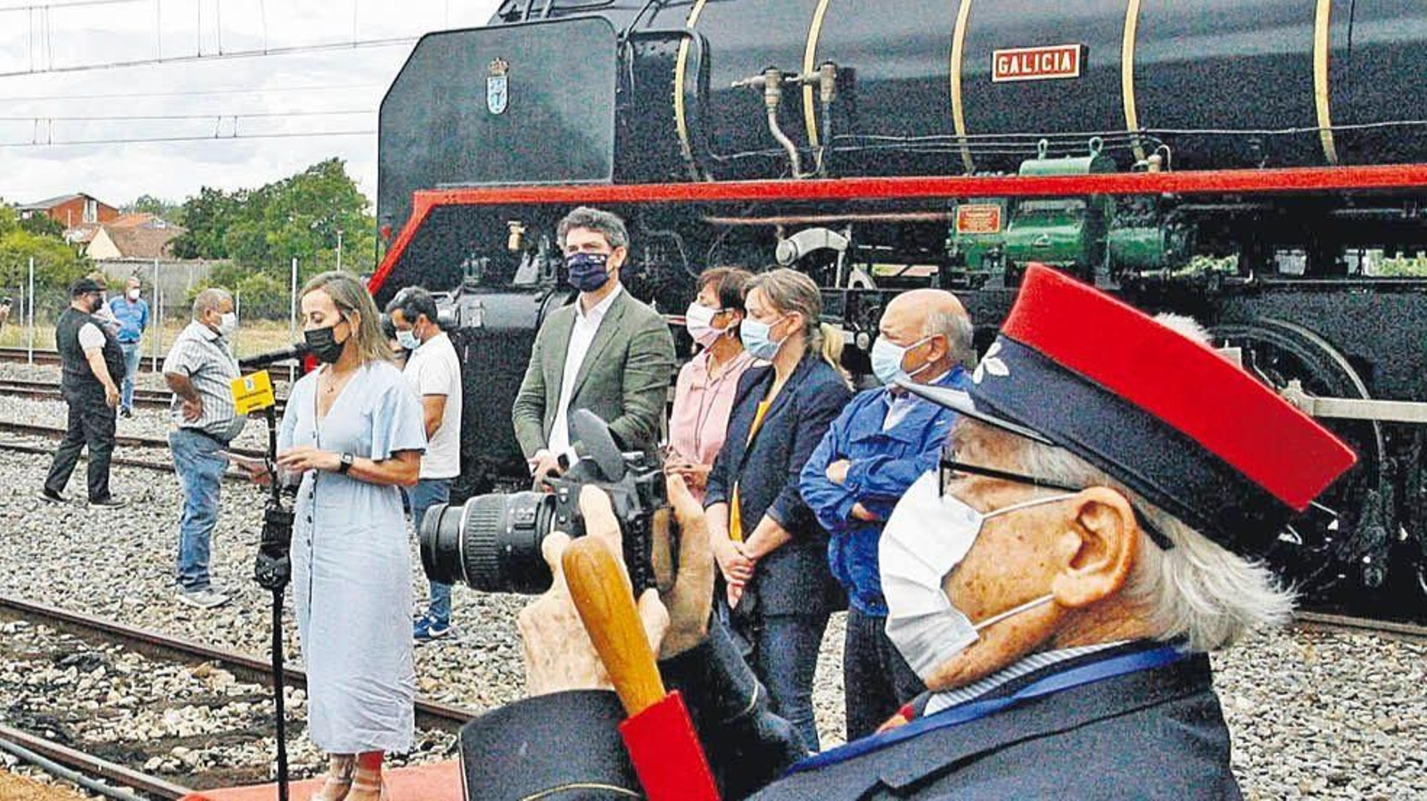 La conselleira, ayer en Monforte.