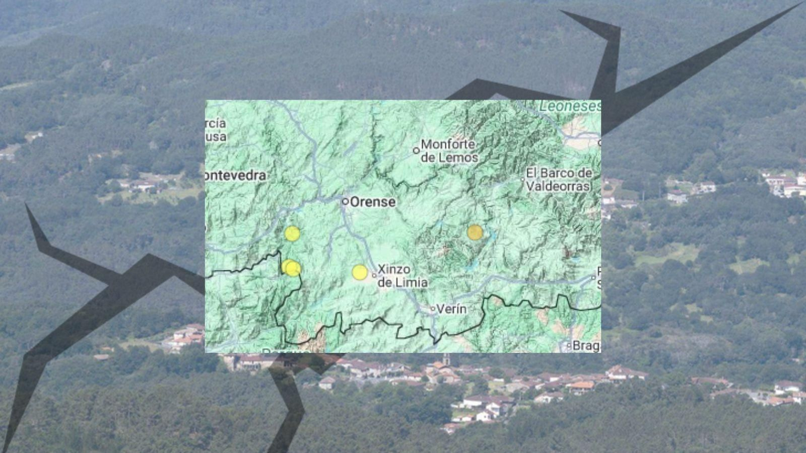 Pequeños seísmos registrados en la provincia de Ourense entre el 25 y el 30 de mayo, con magnitudes de hasta 1,8.