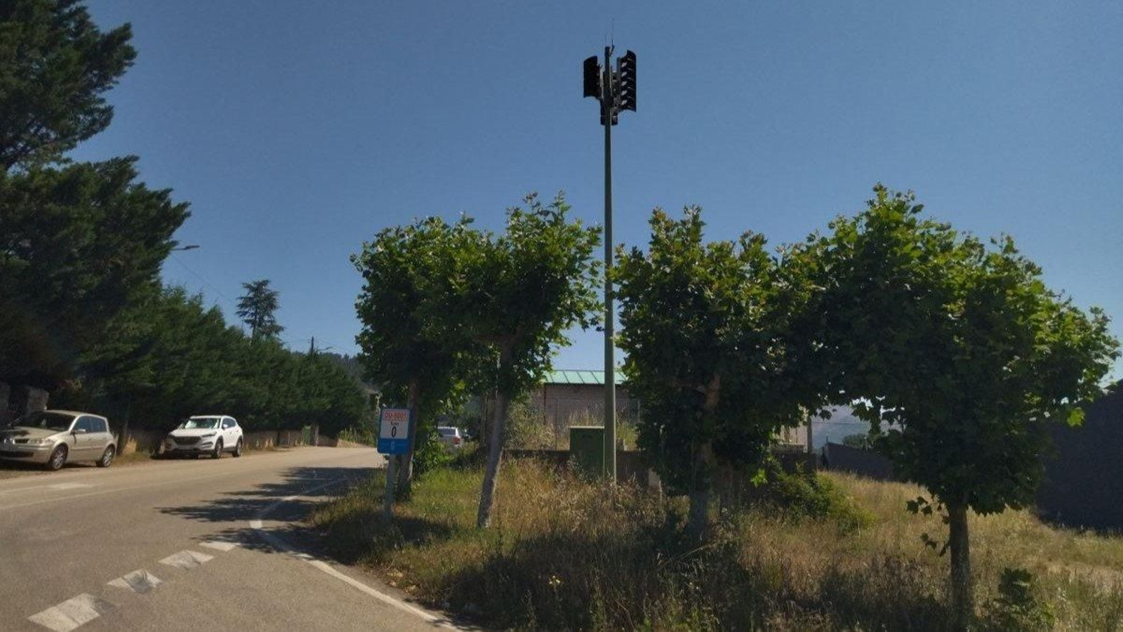 Altavoces instalados en O Barco.
