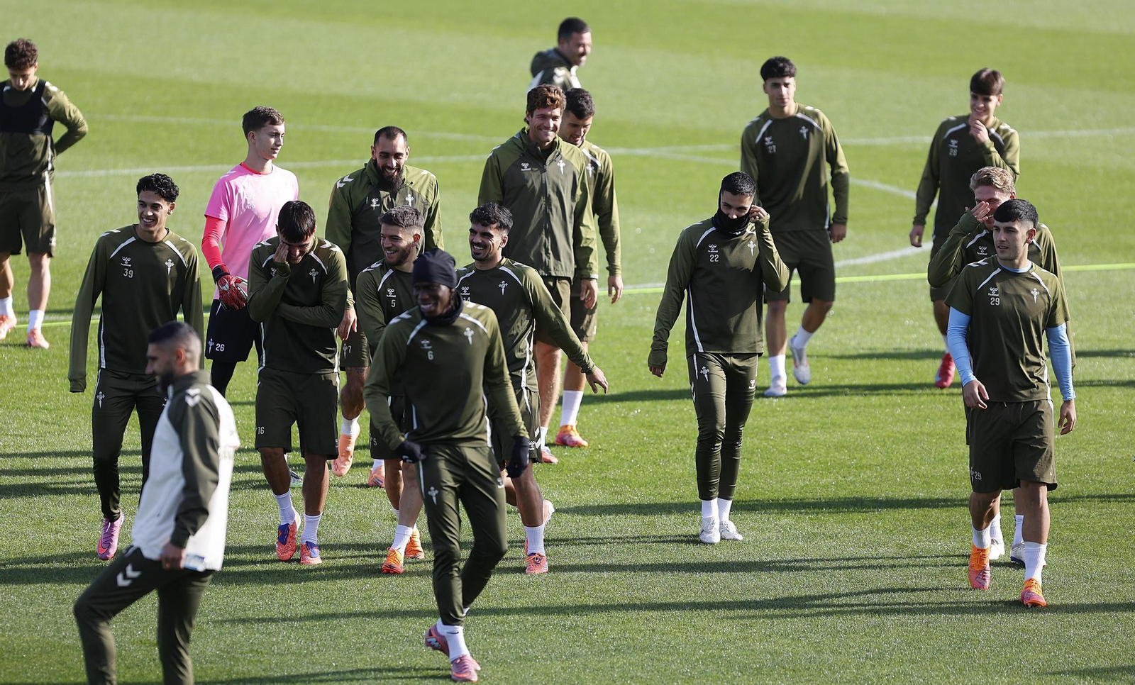 Galería | El Celta entrena en Afouteza antes del partido contra el Barcelona