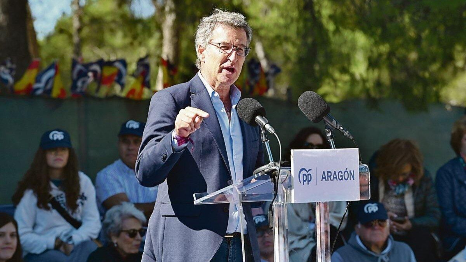 Alberto Núñez Feijóo, durante un acto del PP a finales de septiembre en Cataluña.