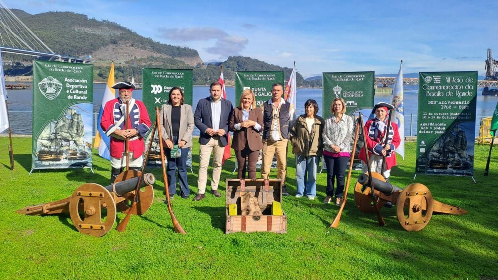 La presentación ayer en Meirande de la conmemoración de la Batalla de Rande.